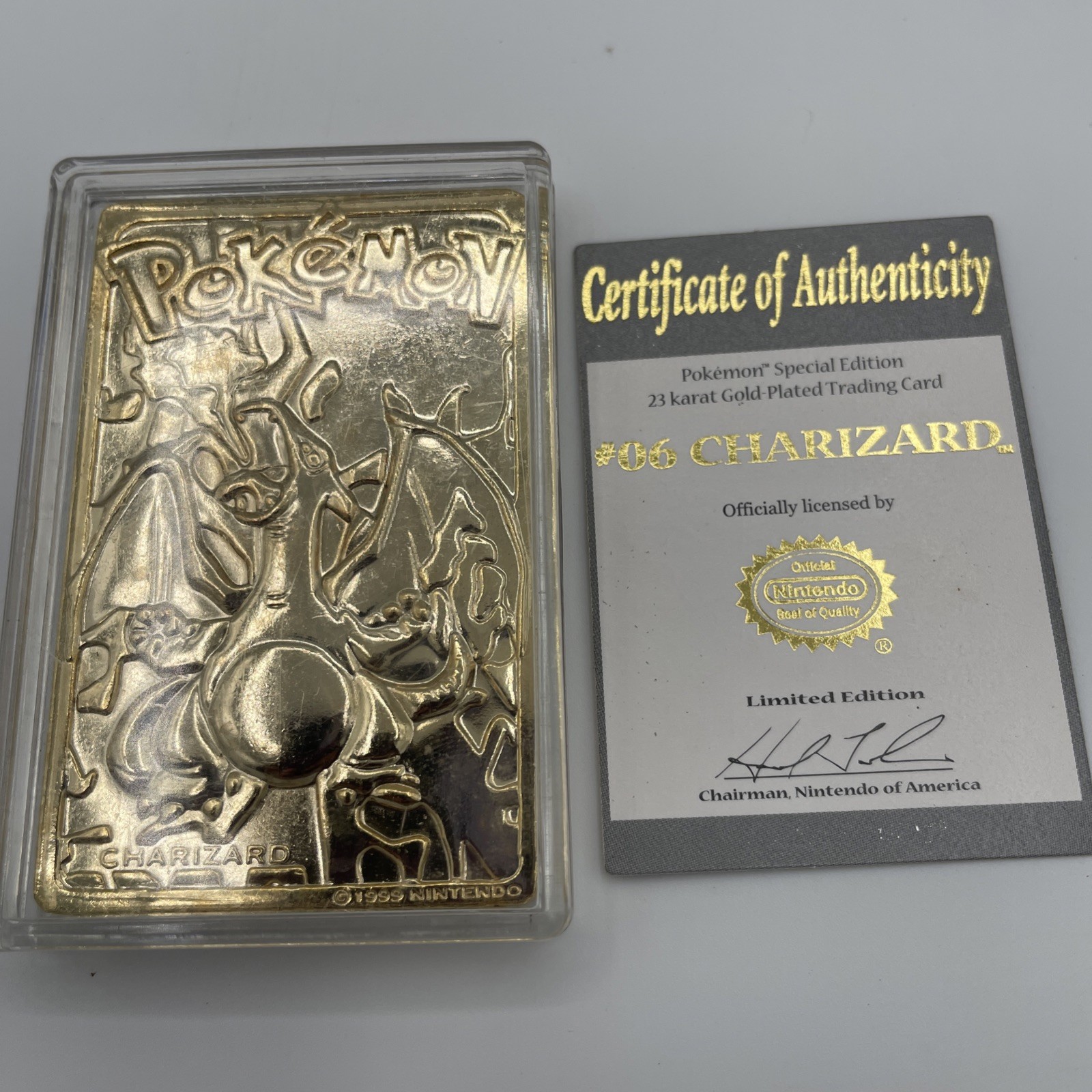 Pokemon CHARIZARD 23k Gold Plated trading cards Comes with COA NINTENDO Pokemon CHARIZARD 23k Gold Plated trading cards Comes with COA NINTENDO