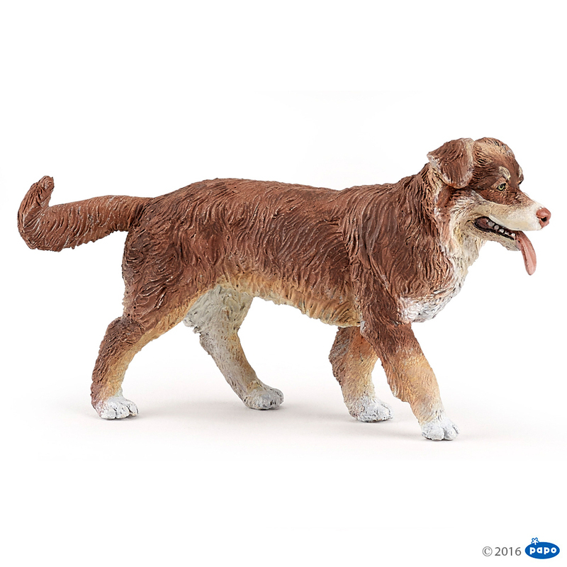 NEW PAPO 54038 Australian Shepherd Farm Dog RETIRED