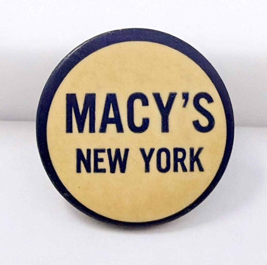 Vintage Macy's New York Pinback Button 1950s Phila Badge Co Advertising Sign Pin Vintage Macy's New York Pinback Button 1950s Phila Badge Co Advertising Sign Pin