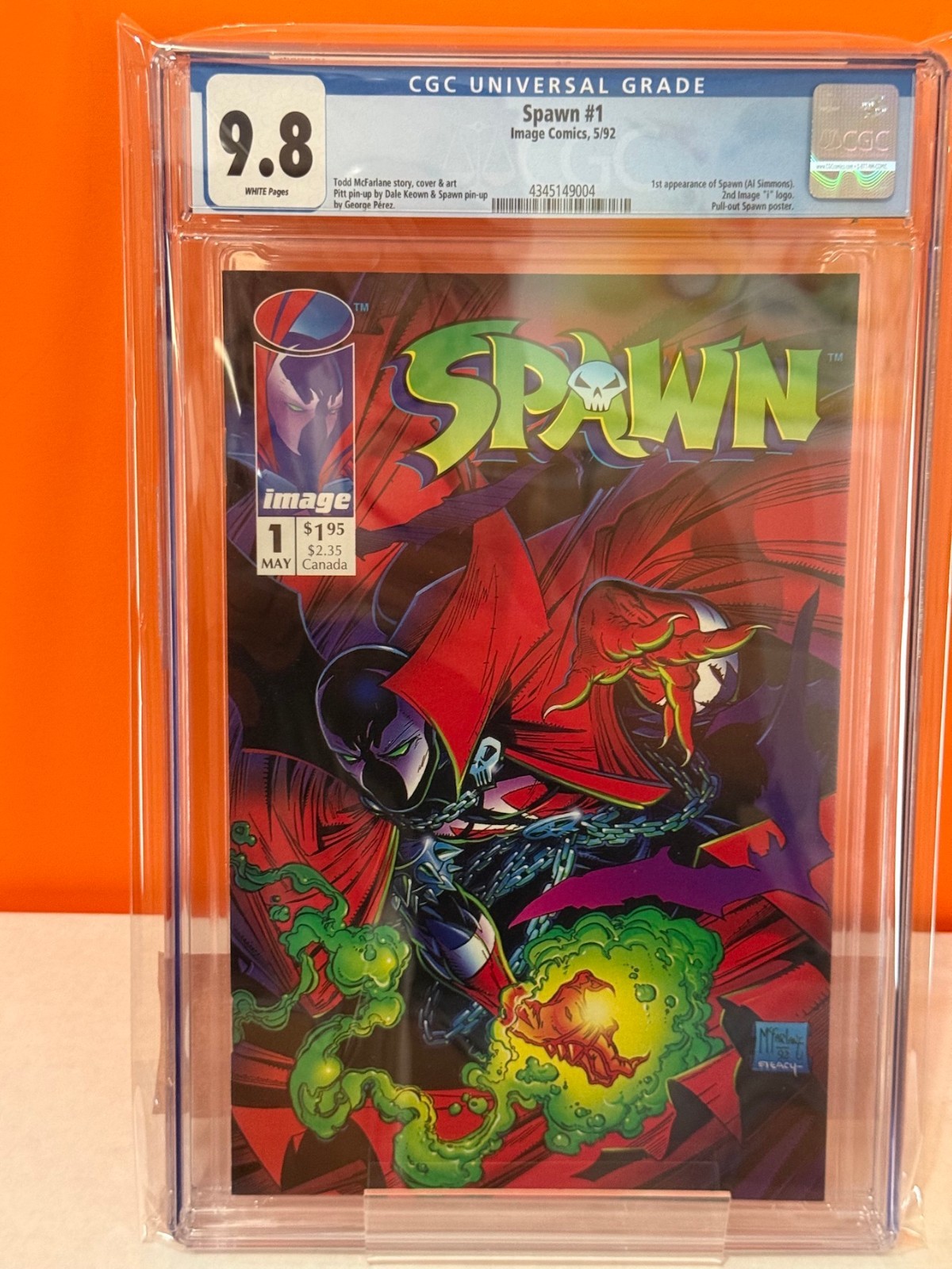 SPAWN #1 (1992) - CGC 9.8 - IMAGE TODD MCFARLANE 1ST APPEARANCE AL SIMMONS NM+ SPAWN #1 (1992) - CGC 9.8 - IMAGE TODD MCFARLANE 1ST APPEARANCE AL SIMMONS NM+