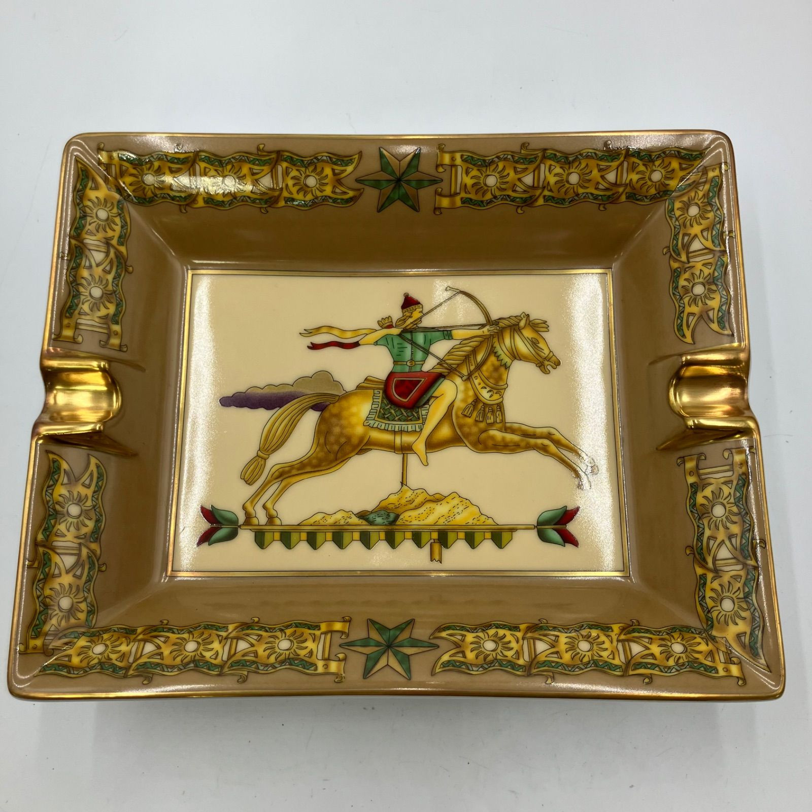 Hermes Paris Ashtray Horse Animal Plate Dish Porcelain Tray Cigar No box