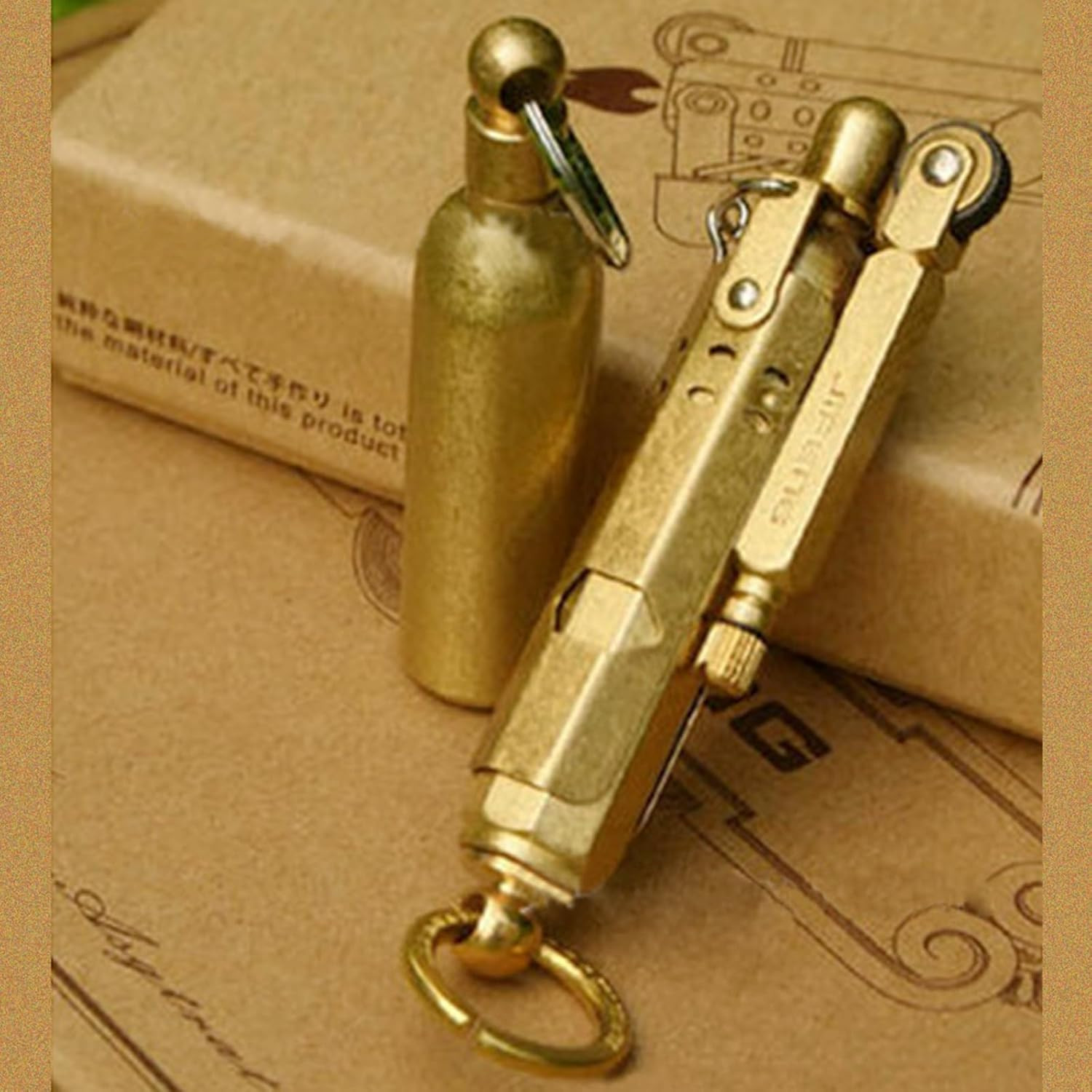 Handmade Trench Lighter WWI WWII Windproof Vintage Kerosene Pipe Lighter and Cop