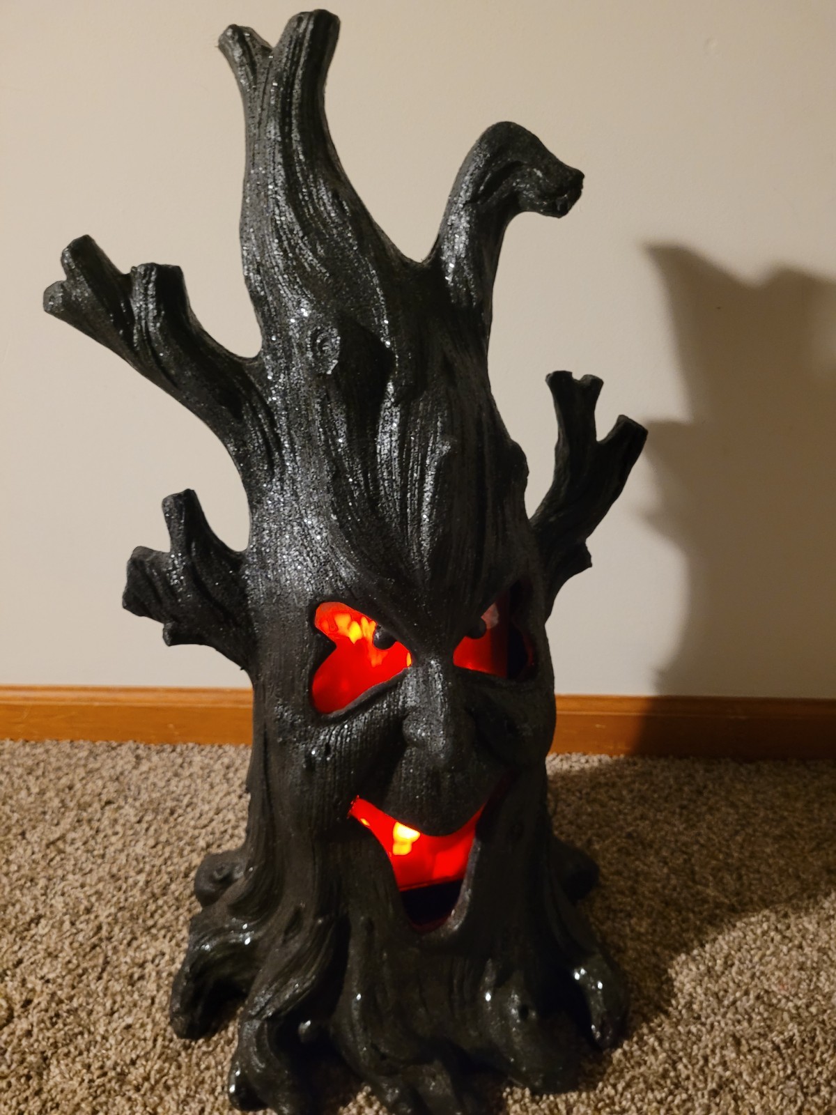 Holiday Living 2.2ft. Lighted Tree Greeter Halloween Faux Flames Spooky Lit Holiday Living 2.2ft. Lighted Tree Greeter Halloween Faux Flames Spooky Lit