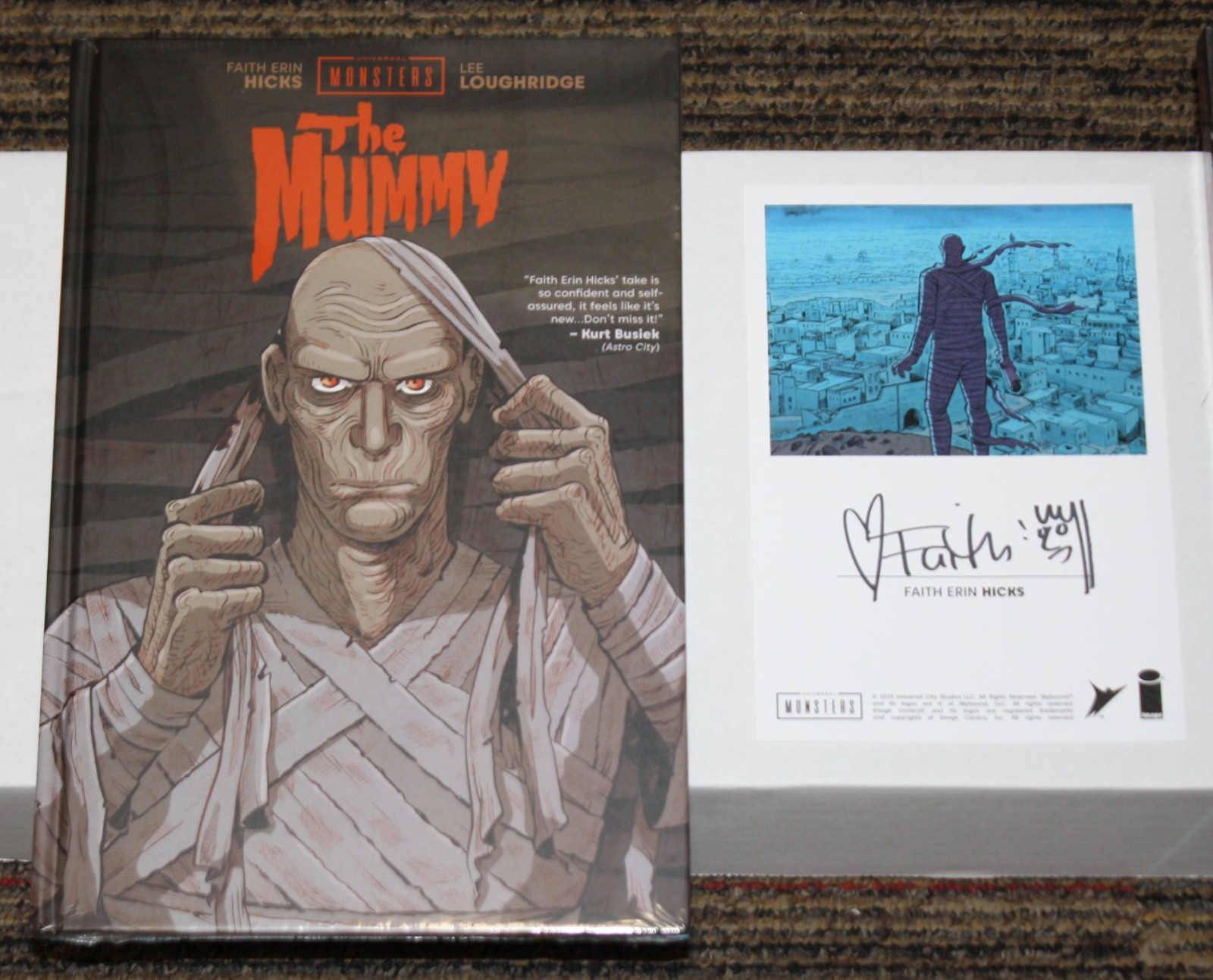 Universal Monsters The Mummy HC SEALED Hicks Cvr, Hicks Signed Bookplate