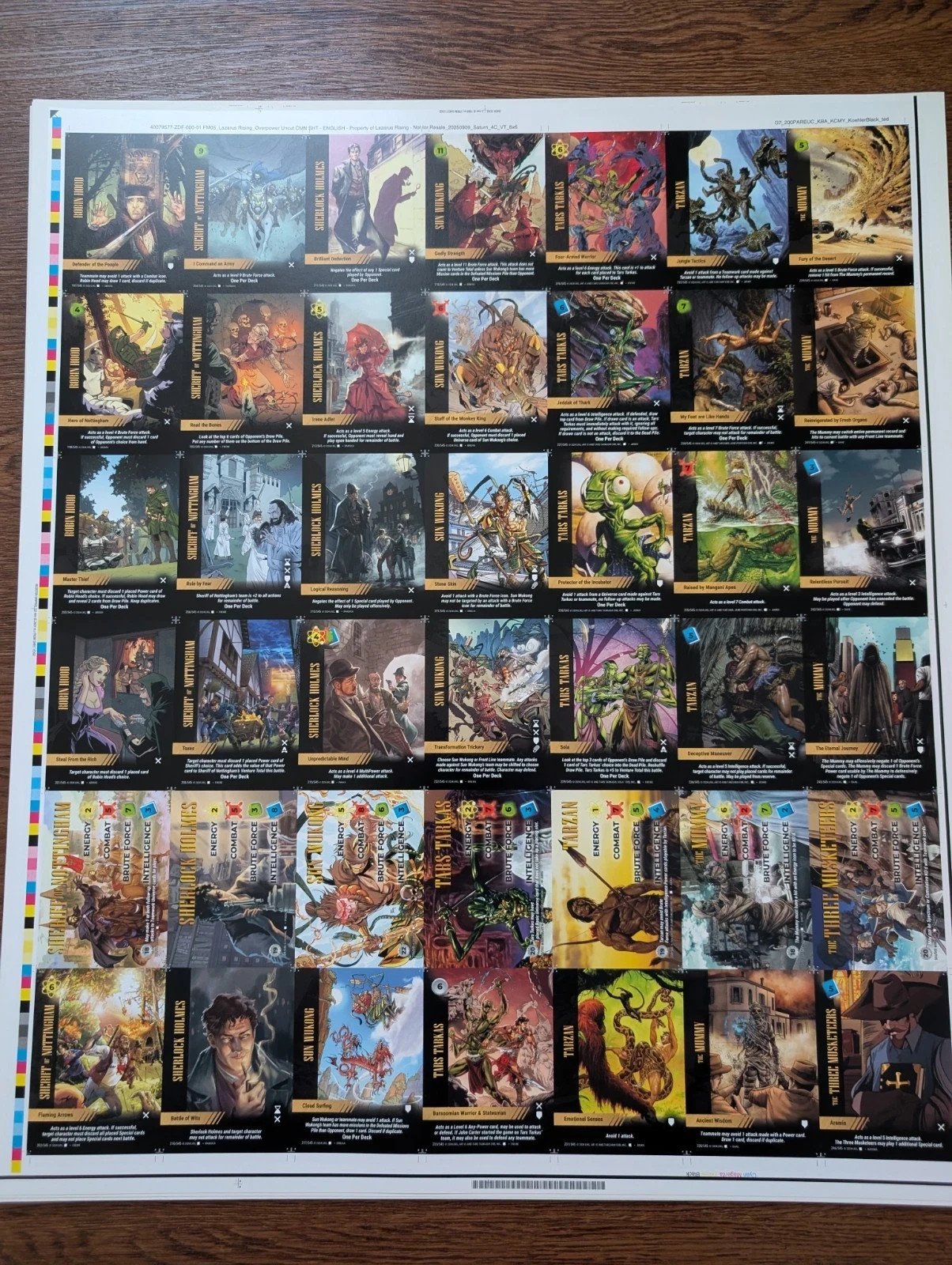 2025 OVERPOWER CCG #1-5 Complete Set UNCUT Sheets 2025 OVERPOWER CCG #1-5 Complete Set UNCUT Sheets