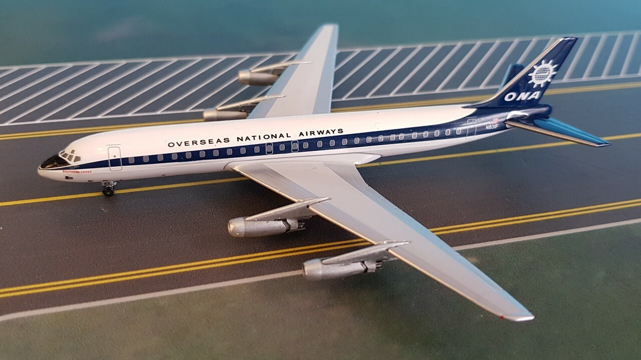 Aeroclassics ACN831F Overseas National Airways DC-8-32 N831F Diecast 1/400 Model