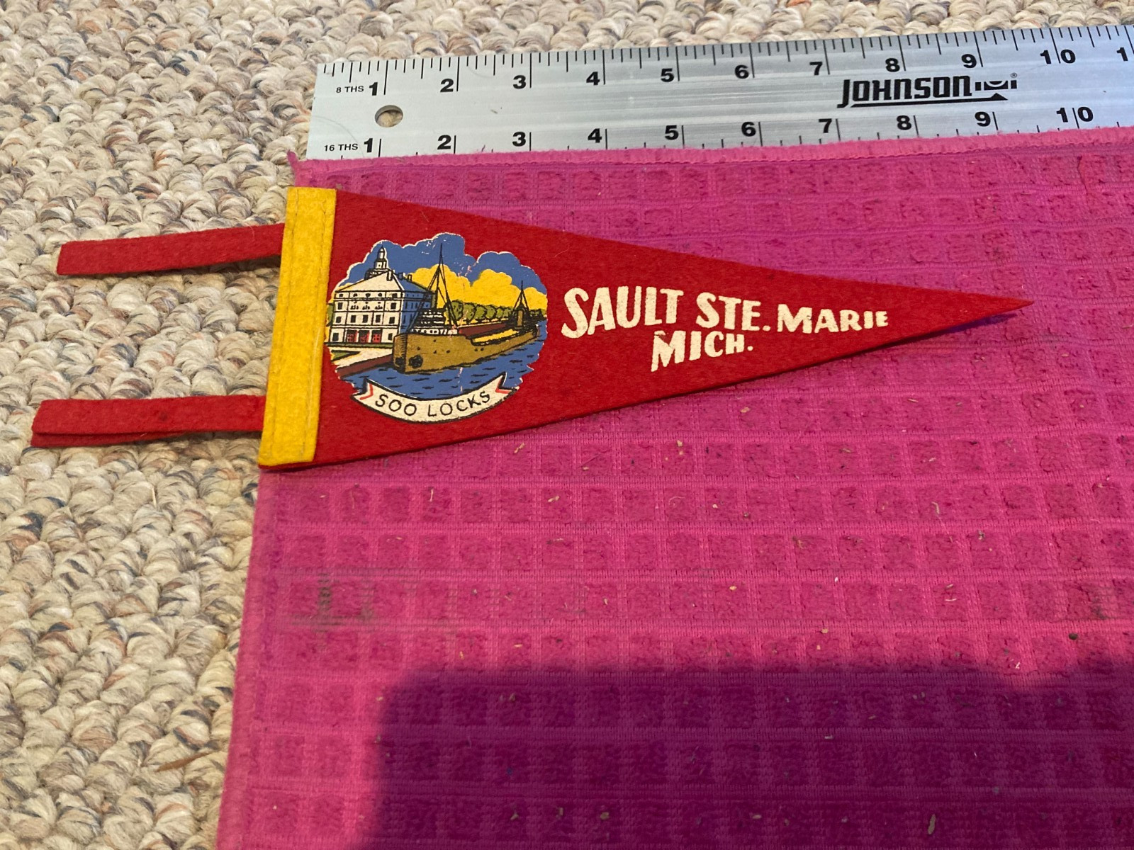 VTG Pennant Sault Ste. Marie CANADA - SOO LOCKS - Michigan MI Mich. - SHIP FAST
