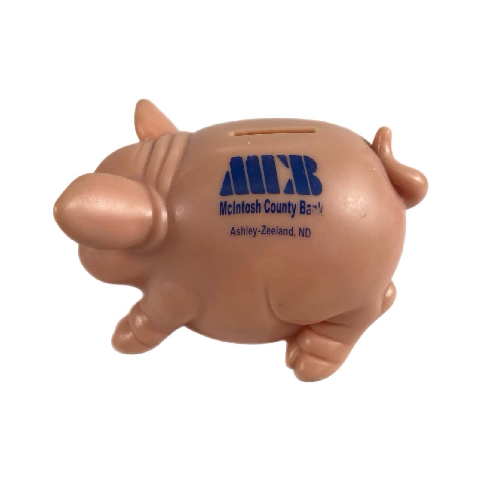 Vintage Advertising Pig Piggy Bank Macintosh County Bank Ashley-Zeeland ND