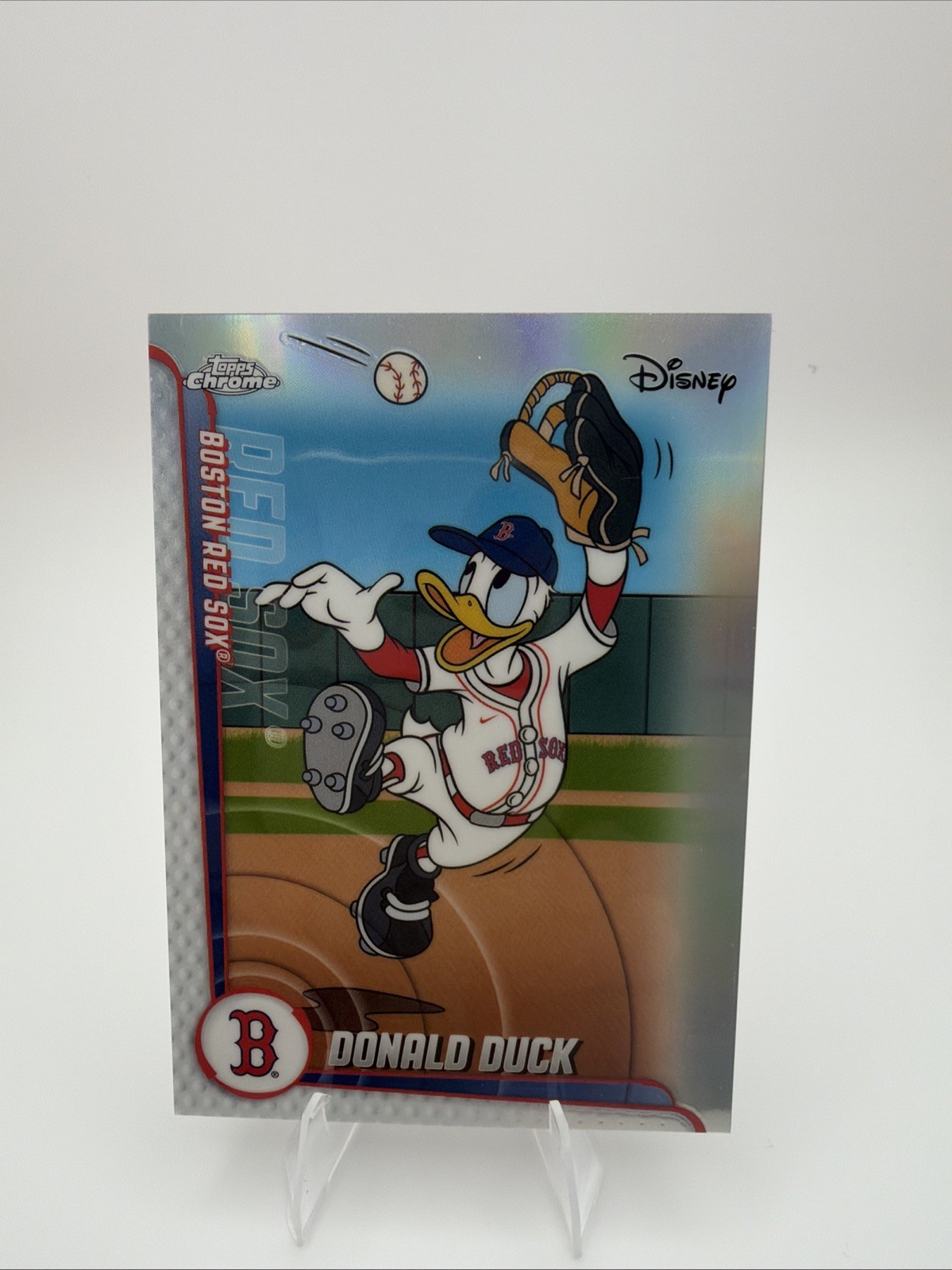 2026 Topps Chrome Disney Donald Duck Boston Red Sox MLB Home Jersey SP 2026 Topps Chrome Disney Donald Duck Boston Red Sox MLB Home Jersey SP