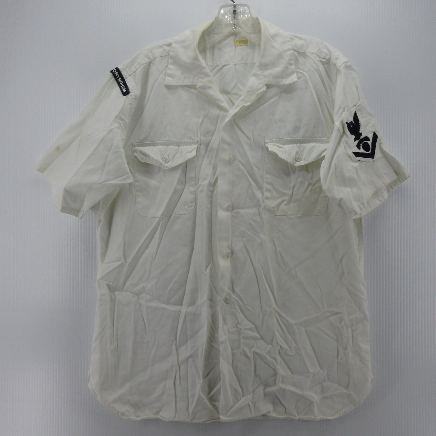 VGT US Navy Shirt Mens XL White USS Conyngham Oriskany Vietnam Military Workwear