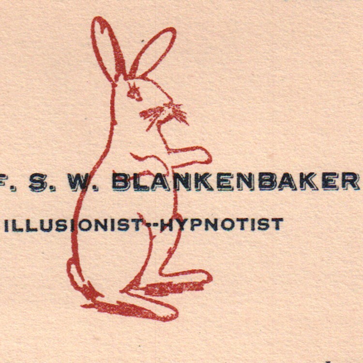 1940s Professor Blankenbaker Illusionist Hypnotist Magician Louisville Kentucky
