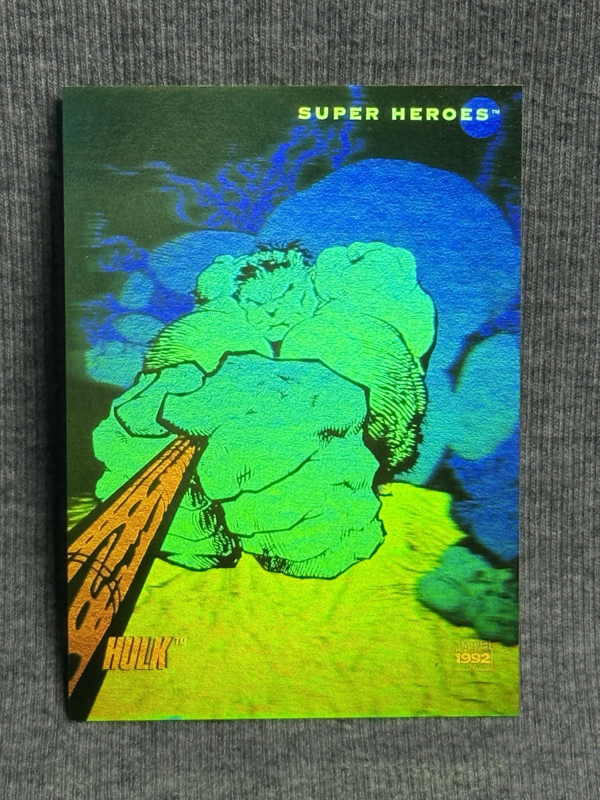 1992 Impel Marvel Universe HULK Green Hologram Insert Chase #H-1 1992 Impel Marvel Universe HULK Green Hologram Insert Chase #H-1