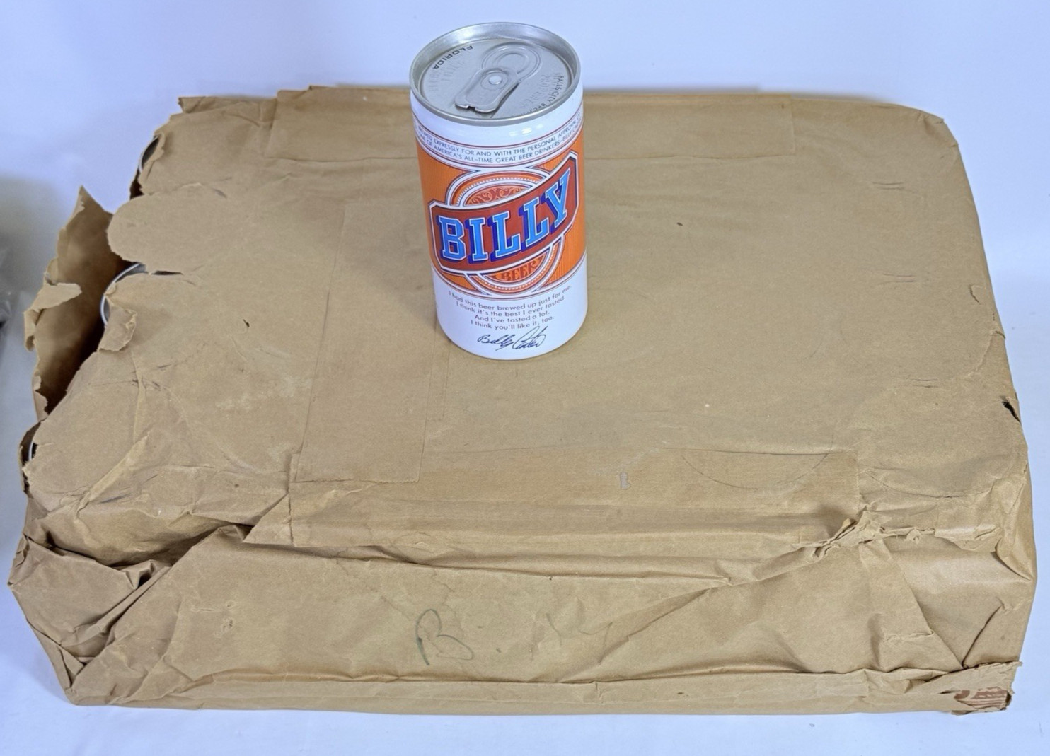 1977 Billy Beer 24 Air Filled Display Cans Case Falls City Jimmy Carter NOS