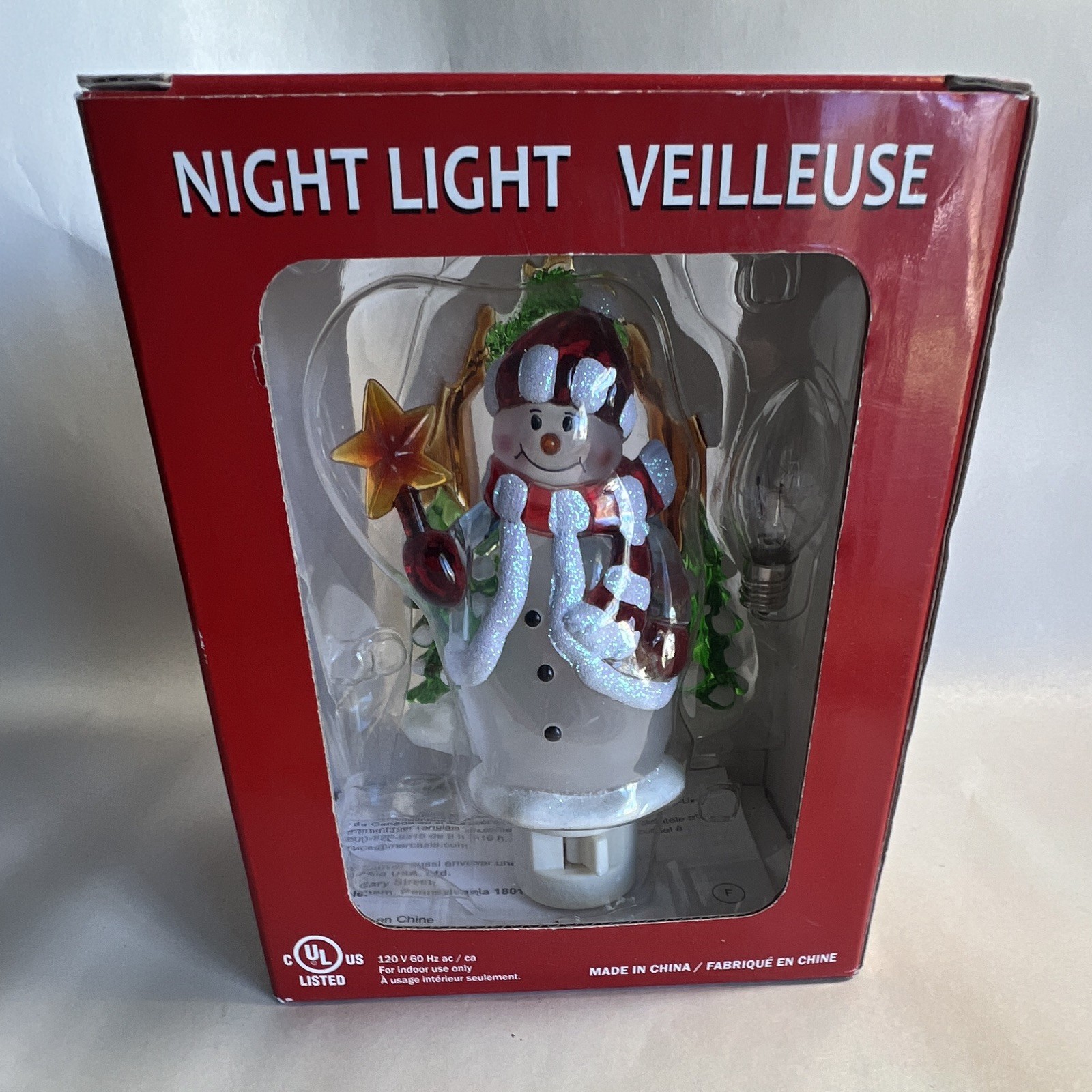 Veilleuse Snowman Night Light Costco Exclusive Christmas Decor, Star, holiday Veilleuse Snowman Night Light Costco Exclusive Christmas Decor, Star, holiday