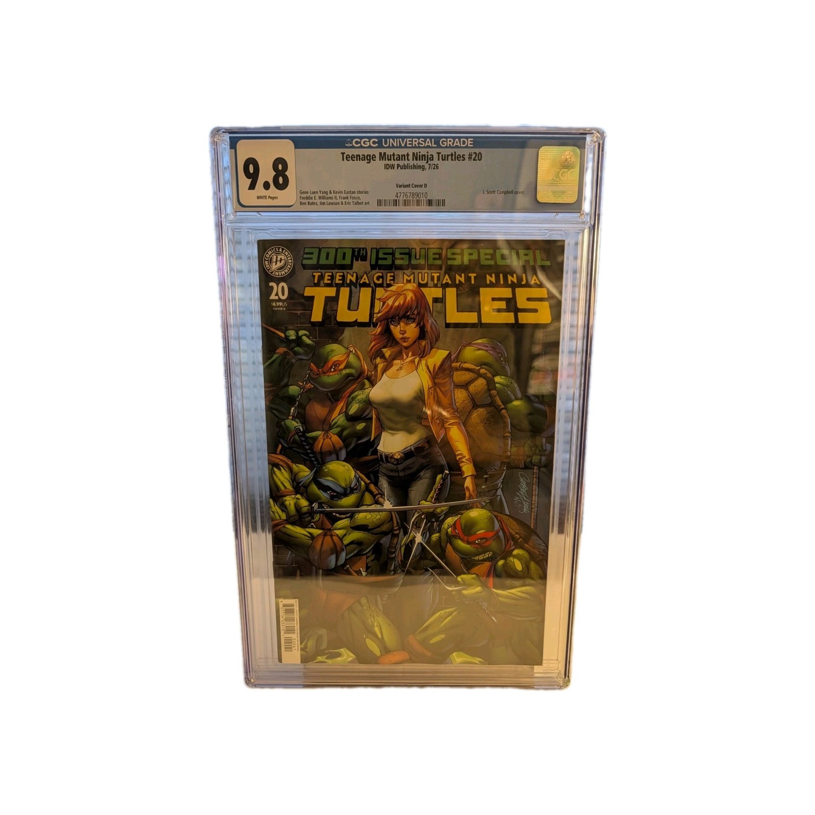 Teenage Mutant Ninja Turtles #20 J. Scott Campbell 300 Special CGC 9.8 Variant Teenage Mutant Ninja Turtles #20 J. Scott Campbell 300 Special CGC 9.8 Variant
