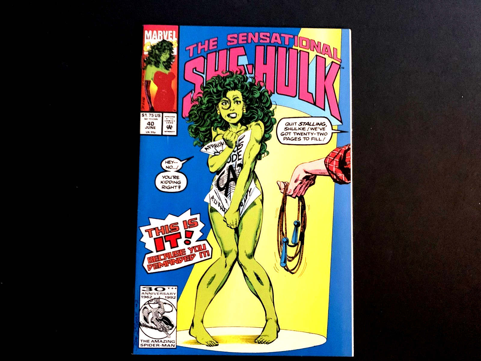 Marvel Comics Sensational She-Hulk 40 , Naked Jump Rope Cover VF+/NM Key Marvel Comics Sensational She-Hulk 40 , Naked Jump Rope Cover VF+/NM Key