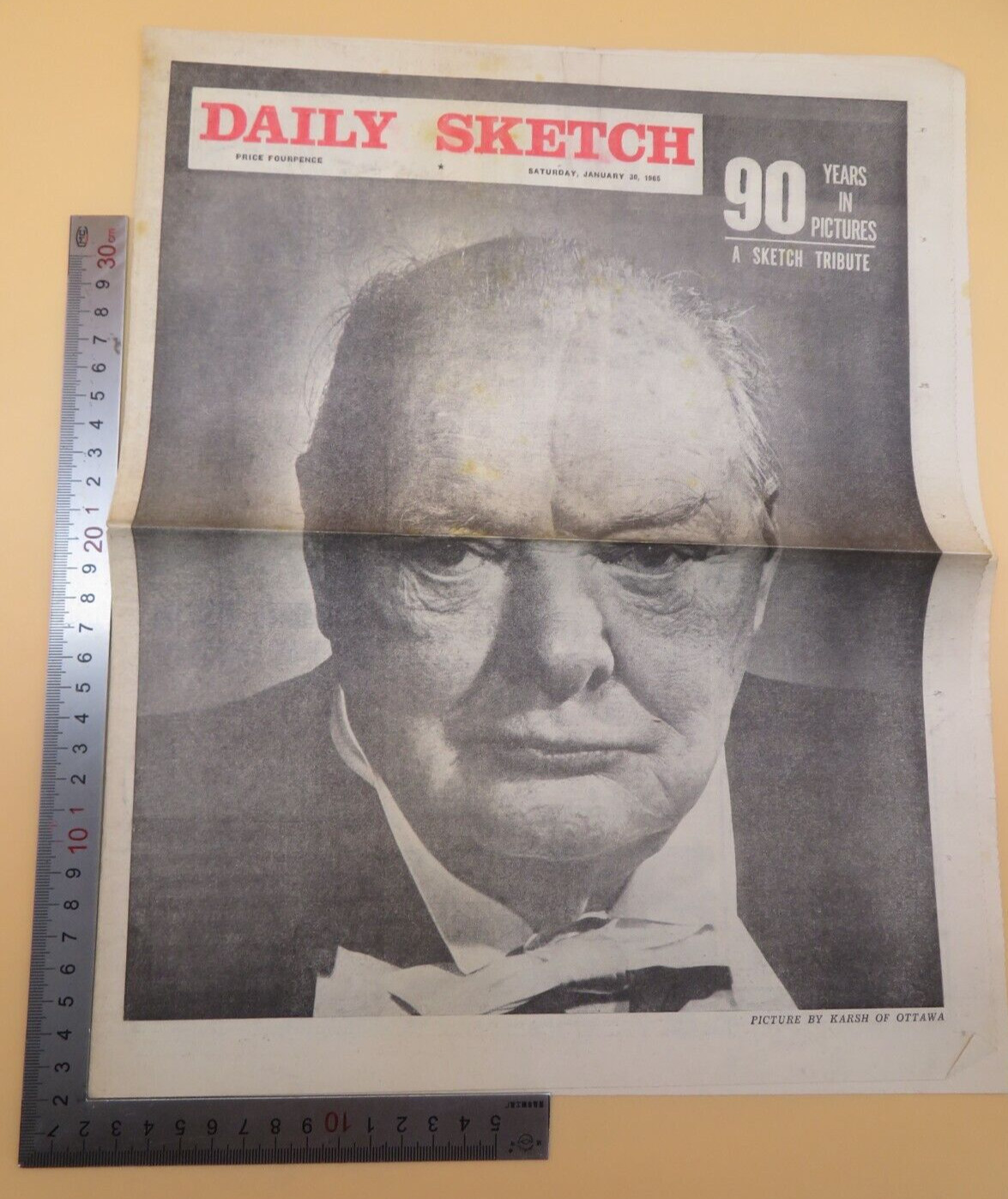 Daily Sketch Winston Churchill January 30 1965 90 years In Pictures Newspaper Daily Sketch Winston Churchill January 30 1965 90 years In Pictures Newspaper