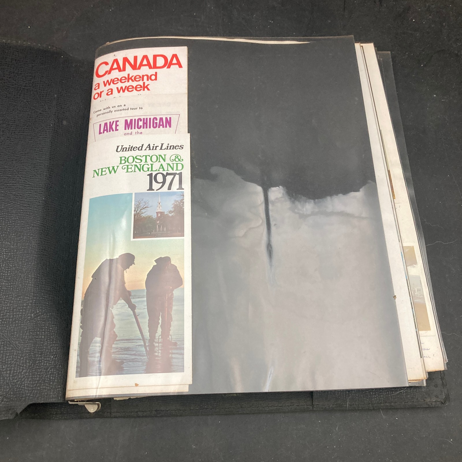 Vintage 1971 New England/Canada Vacation Scrapbook/Memory Book 30 Full Pages