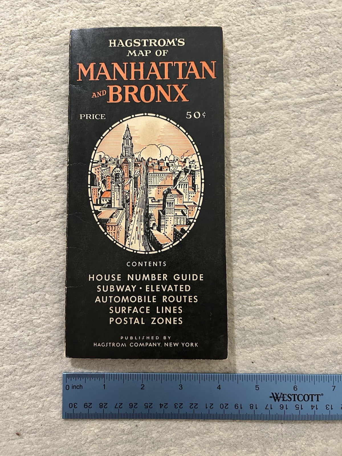 Vintage Manhattan and Bronx Hagstroms Map From 50’s In Color RARE Edition. Vintage Manhattan and Bronx Hagstroms Map From 50’s In Color RARE Edition.