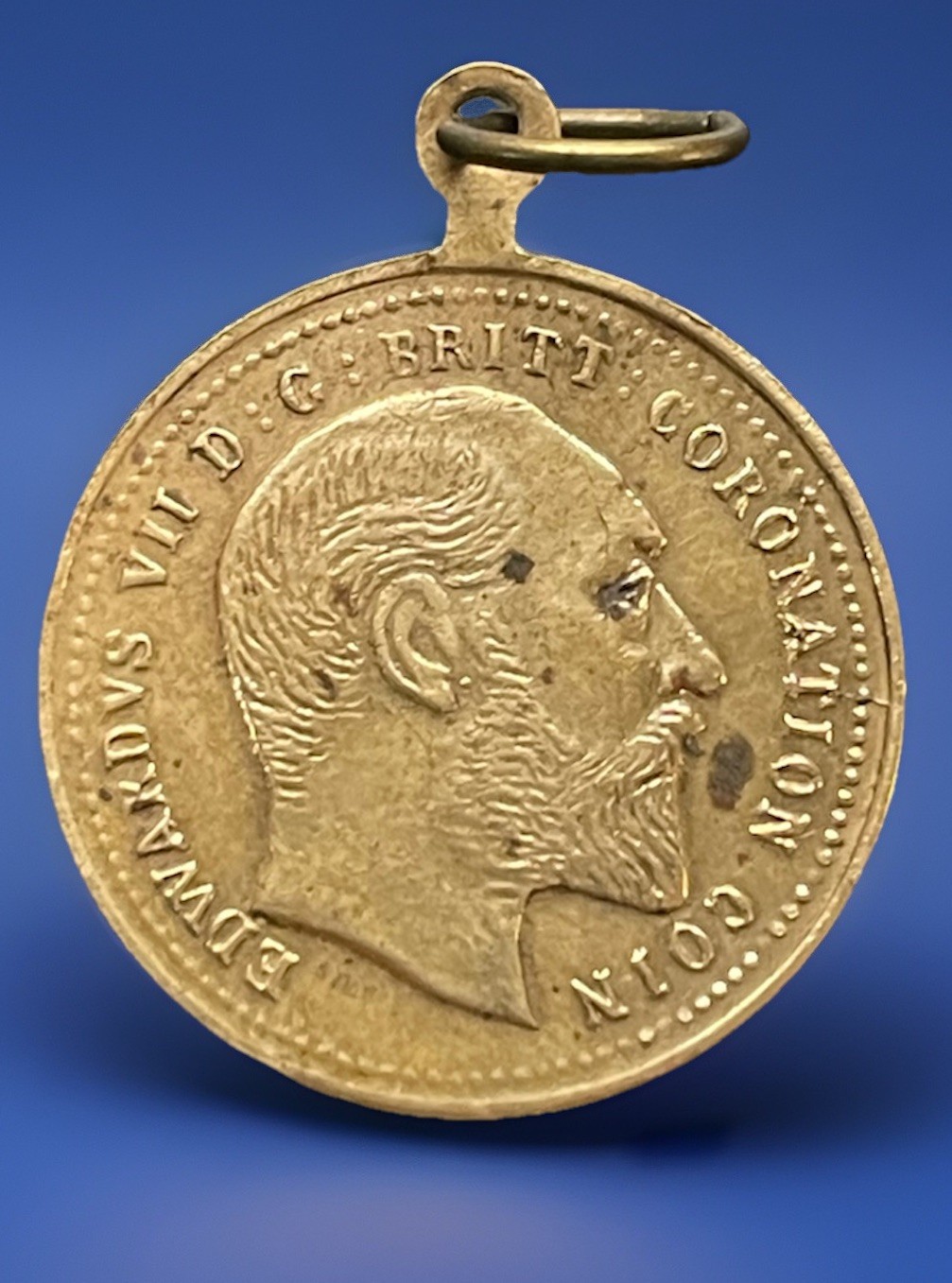 Antique 1902 Edward VII British Coronation, St George Slaying Dragon Medal Antique 1902 Edward VII British Coronation, St George Slaying Dragon Medal