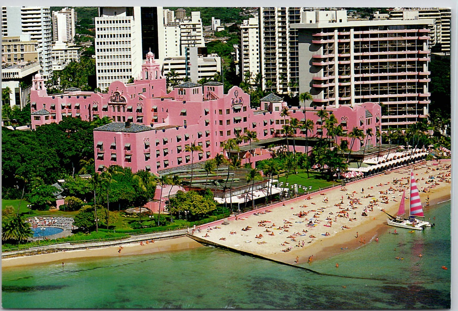 The Royal Hawaiian Hotel, Oldest Hotel on Waikiki Beach, Hawaii Postcard The Royal Hawaiian Hotel, Oldest Hotel on Waikiki Beach, Hawaii Postcard