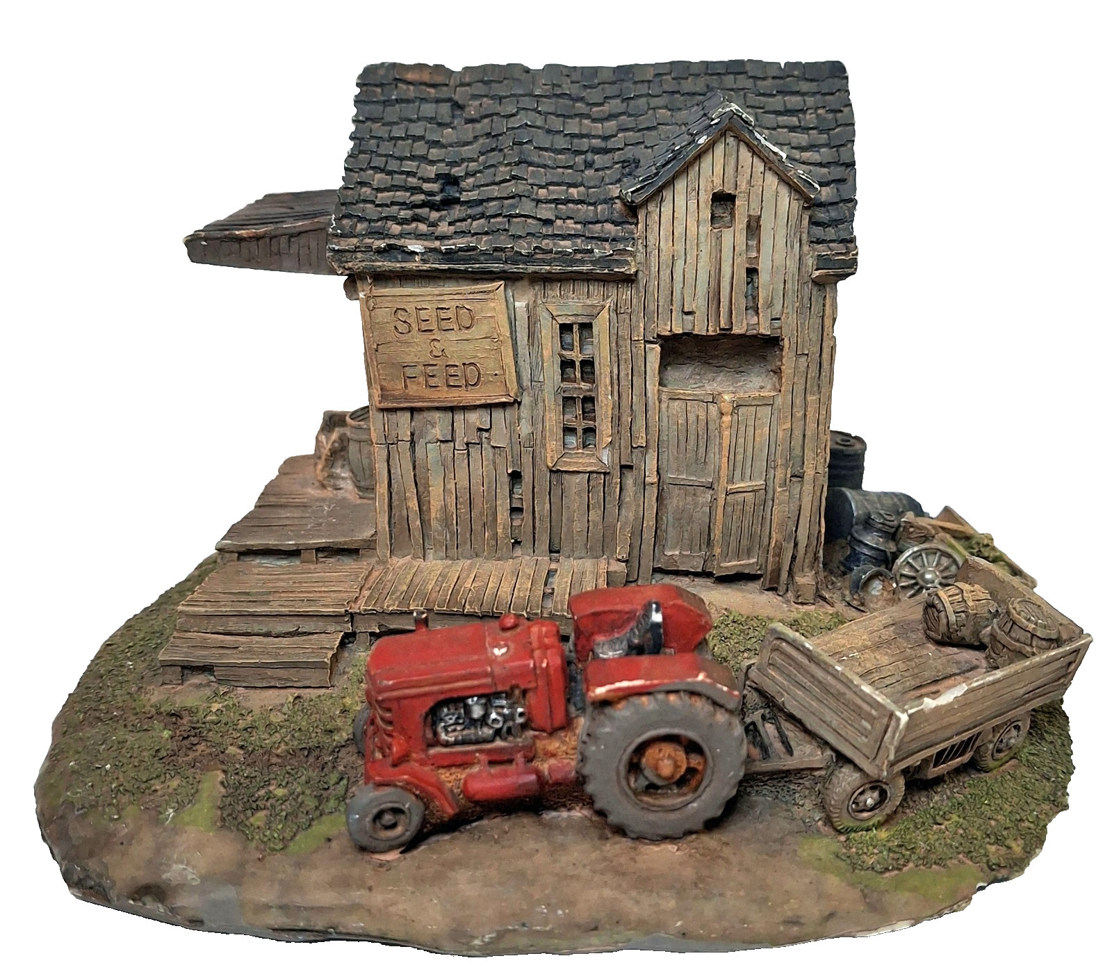 VTG 1999 Handcrafted Key Point Dallas Texas Feed & Seed Building #56310 VTG 1999 Handcrafted Key Point Dallas Texas Feed & Seed Building #56310