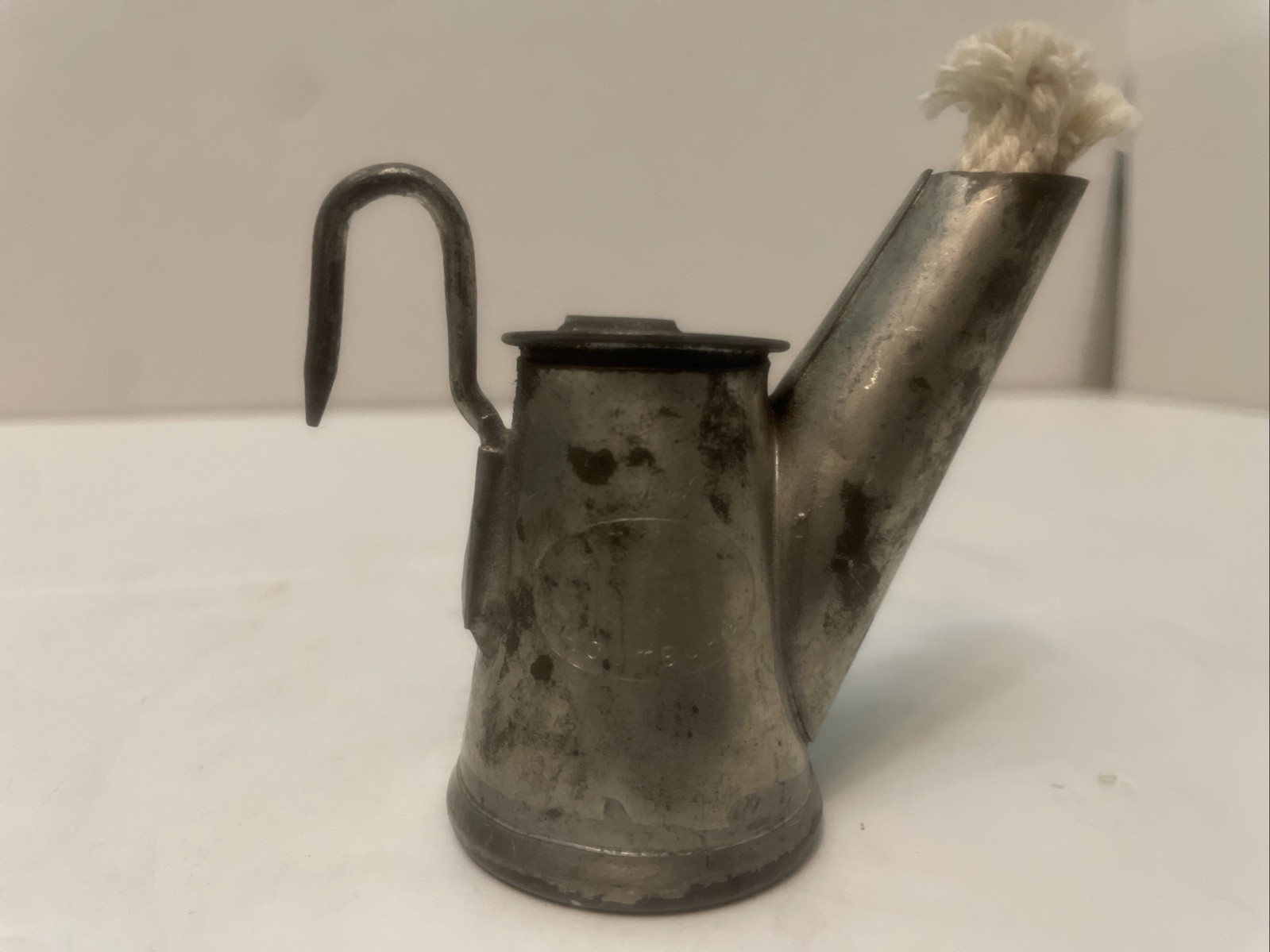 Antique Frostburg MD Oil Wick Miners Cap Lamp Frederick Zais Teapot Hat Light Antique Frostburg MD Oil Wick Miners Cap Lamp Frederick Zais Teapot Hat Light