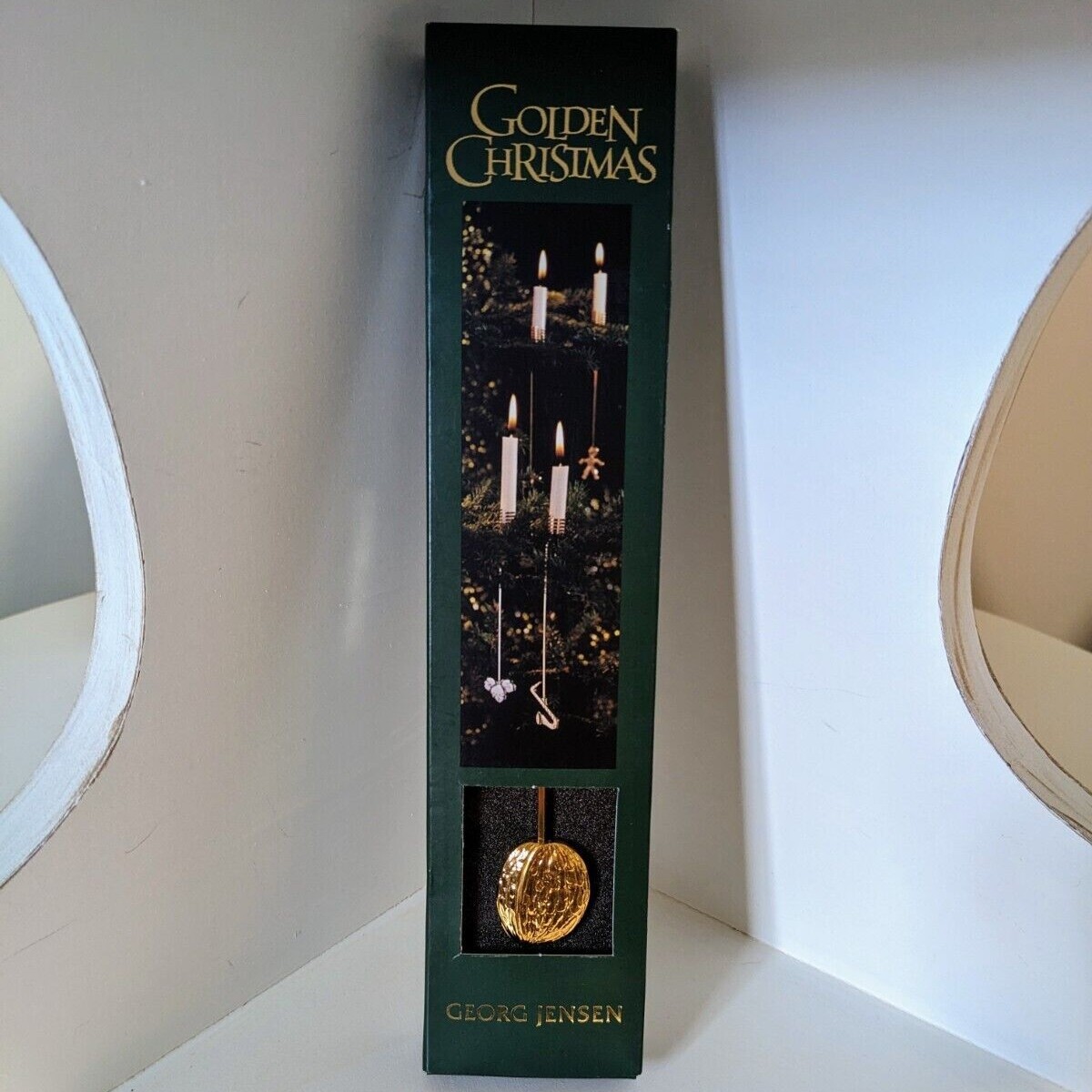 Georg Jensen 2004 Golden Walnut Christmas Tree Candleholder