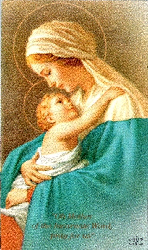 Holy Card Oh Mother of the Incarnate Word Italy & Edward Slawinski Memorial 2003 Holy Card Oh Mother of the Incarnate Word Italy & Edward Slawinski Memorial 2003