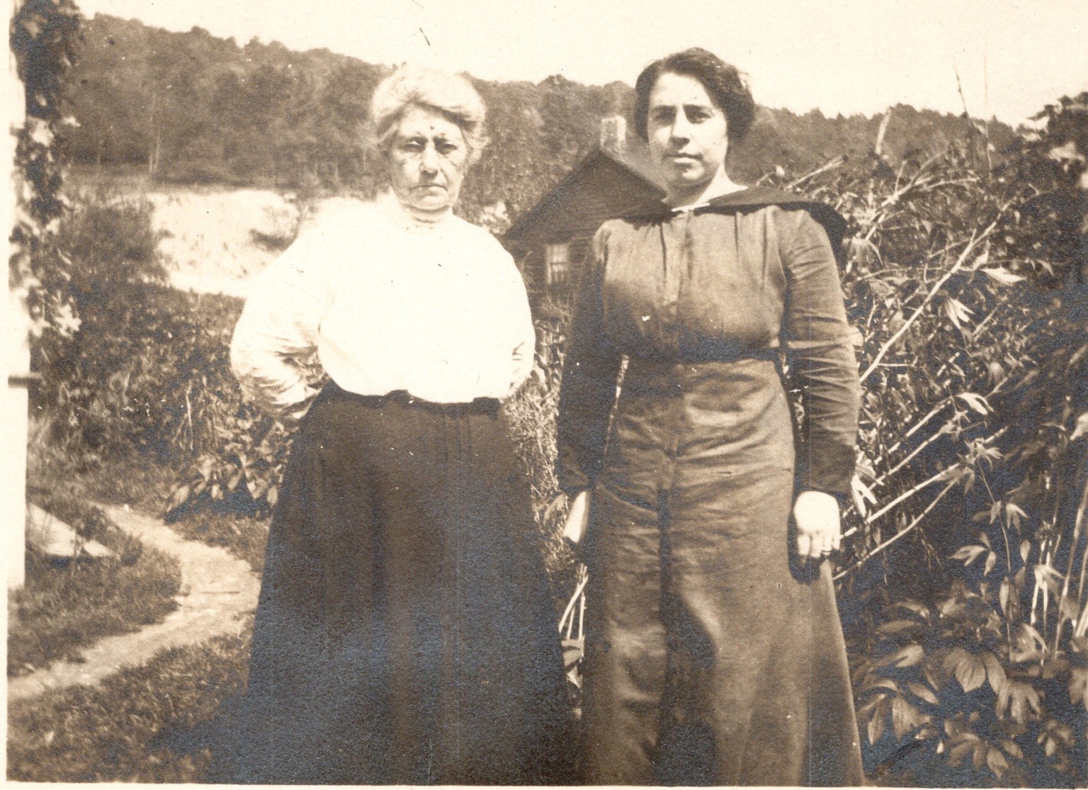 AZO RPPC Two Women Rural Scene Vintage Real Photo Postcard c.1910s AZO RPPC Two Women Rural Scene Vintage Real Photo Postcard c.1910s