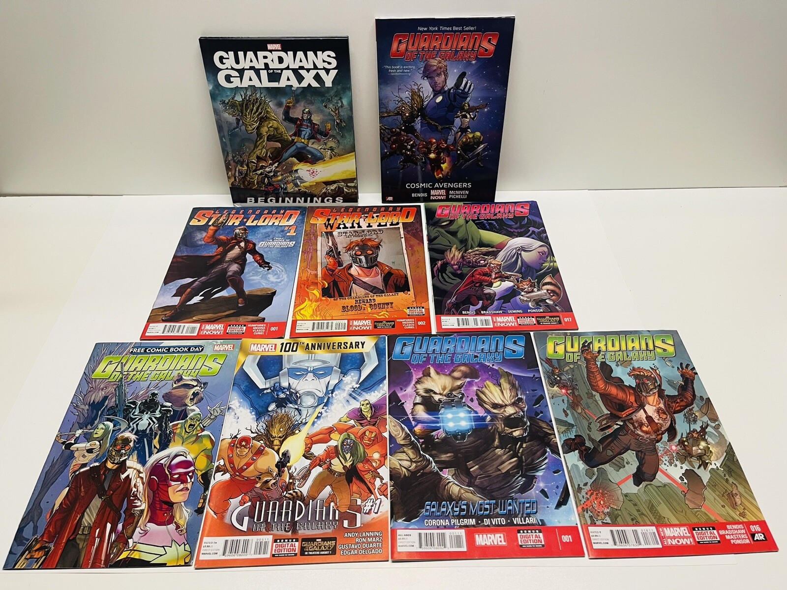 Guardians Of The Galaxy - Star Lord Comic And Book Lot Of 9 - 2014