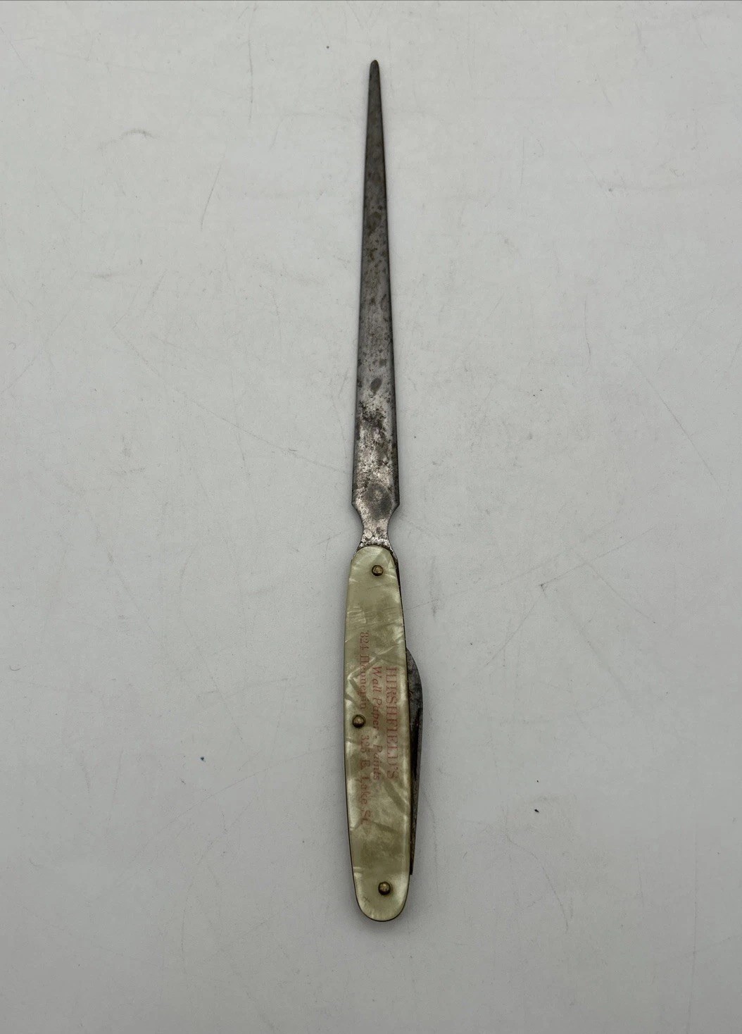 VINTAGE CAM CO. LETTER OPENER with POCKET KNIFE 9”