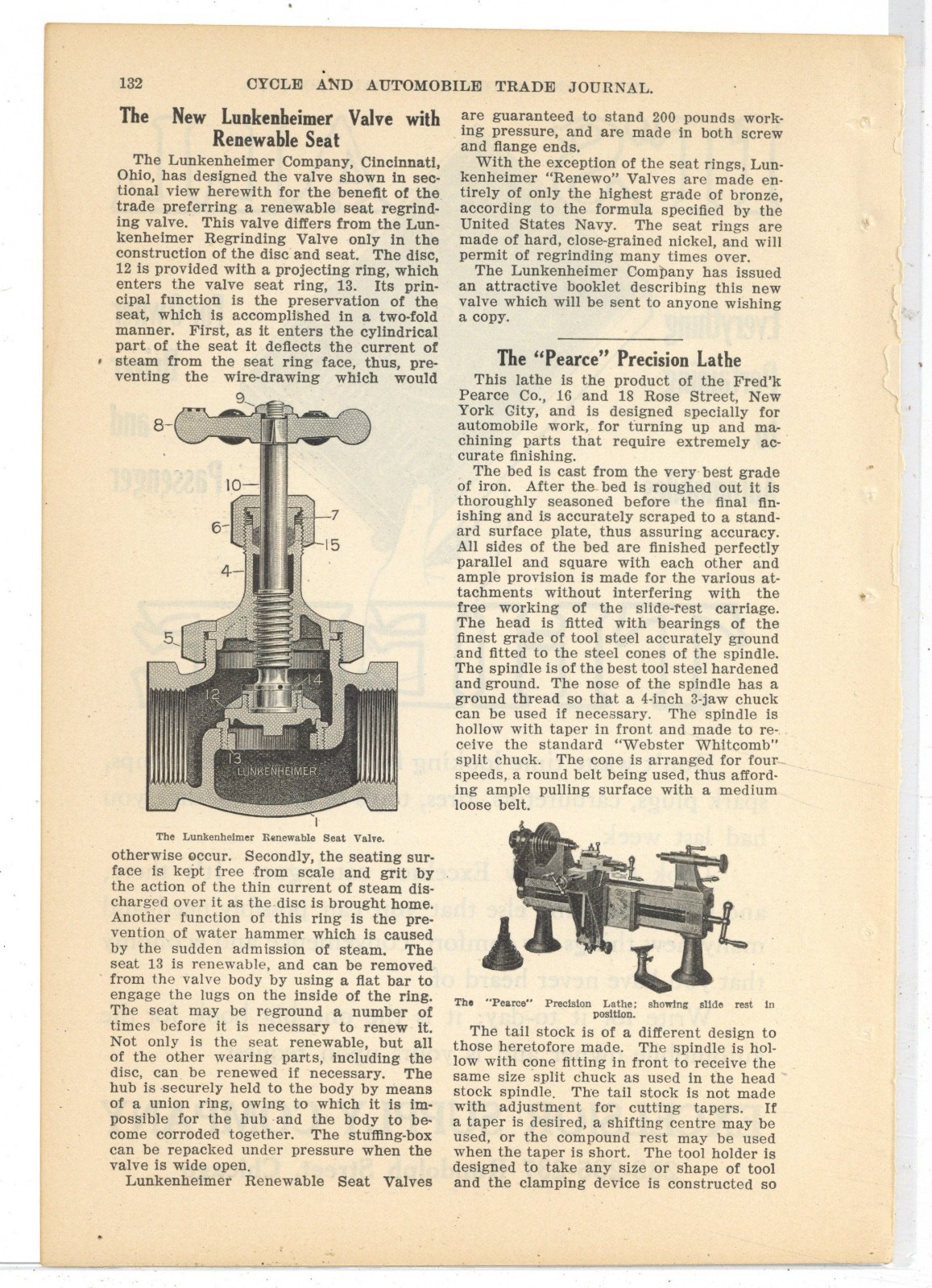 1908 Lunkenheimer Company of Cincinnati Story: Renewable Seat Valve Cutaway View
