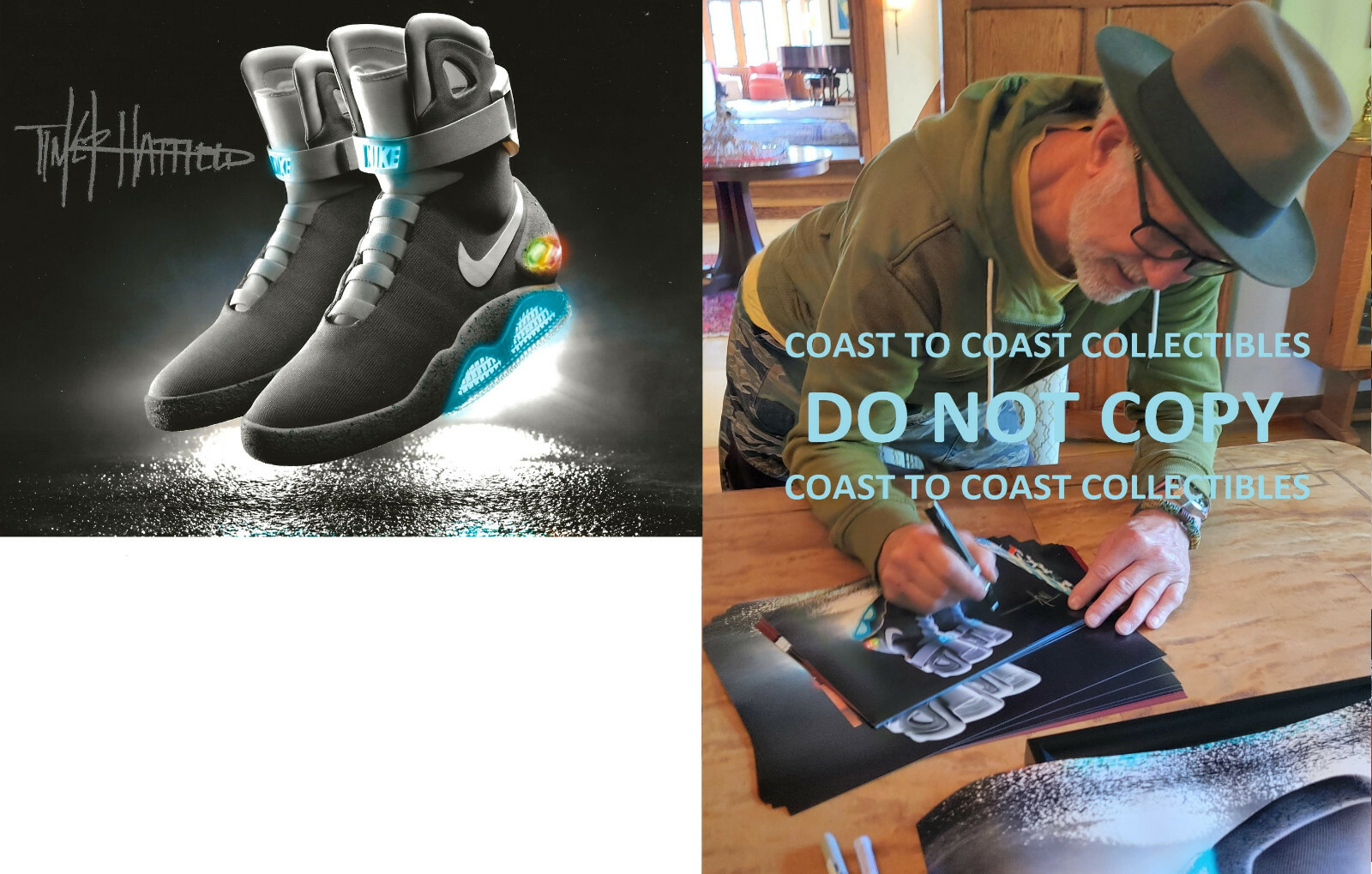 Tinker Hatfield signed autographed Nike MAG Back To The Future 8x10 photo proof