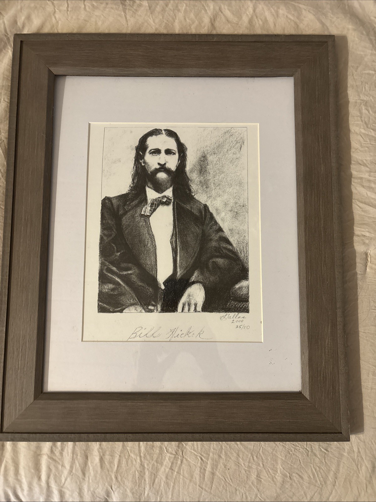 Wild Bill Hickok Western Americana Limited Edition Framed  Art Print Signed