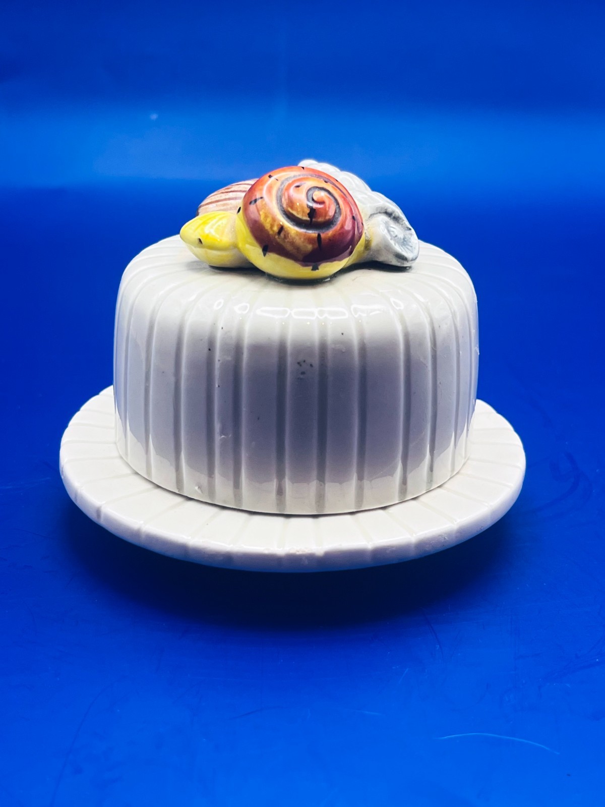Vintage 1976 Fitz and Floyd Coquille SeaShell Individual Butter Server Lid HTF