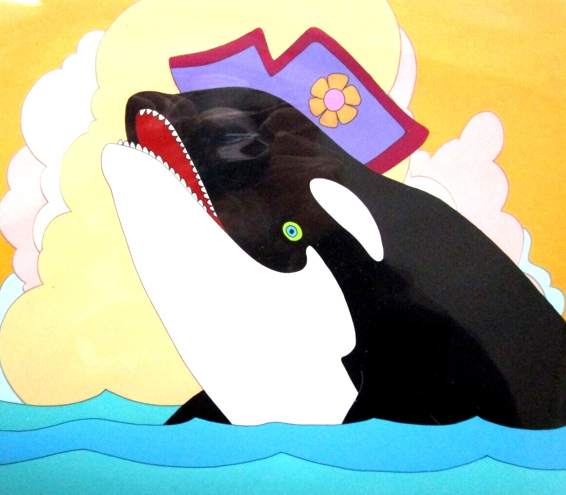 SEA WORLD SHAMU ORCA KILLER WHALE COMMERCIAL ORIGINAL ANIMATION PRODUCTION CEL SEA WORLD SHAMU ORCA KILLER WHALE COMMERCIAL ORIGINAL ANIMATION PRODUCTION CEL