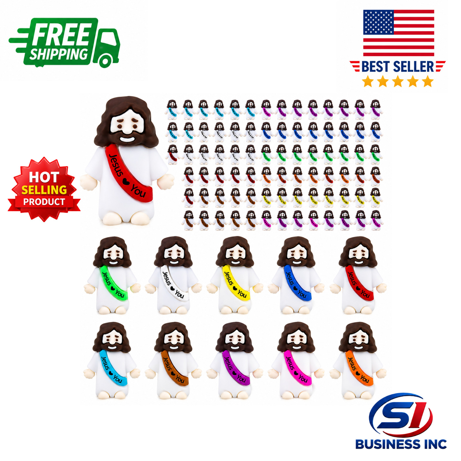 100 Pcs Little Jesus Figures– Rubber Mini Jesus Figurines in Bulk Tiny Baby Je 100 Pcs Little Jesus Figures– Rubber Mini Jesus Figurines in Bulk Tiny Baby Je