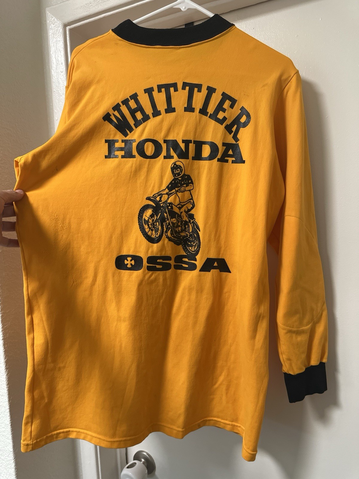 Vintage Whittier Honda Motorcycle Jersey Ossa The Knitty Gritty Dirt Shirt Rare Vintage Whittier Honda Motorcycle Jersey Ossa The Knitty Gritty Dirt Shirt Rare