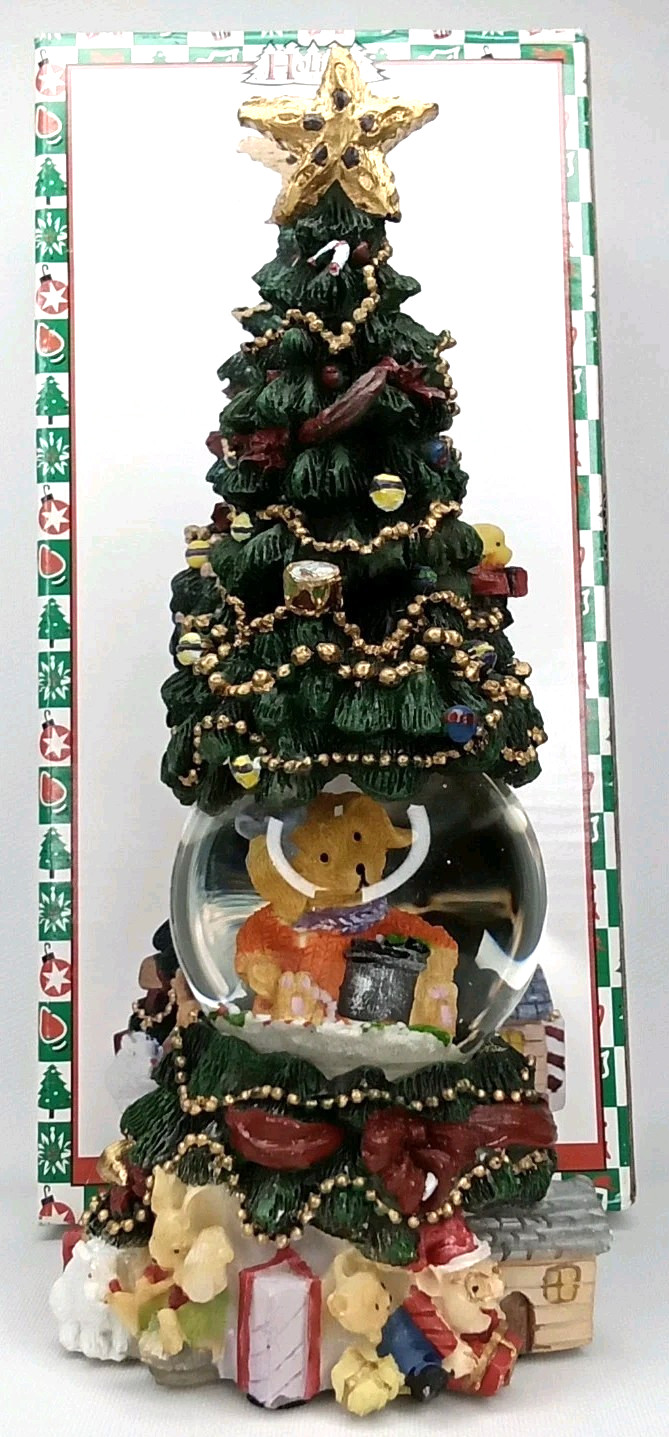 Vintage 1990s World Bazaars Musical Christmas Water Globe With Original Box
