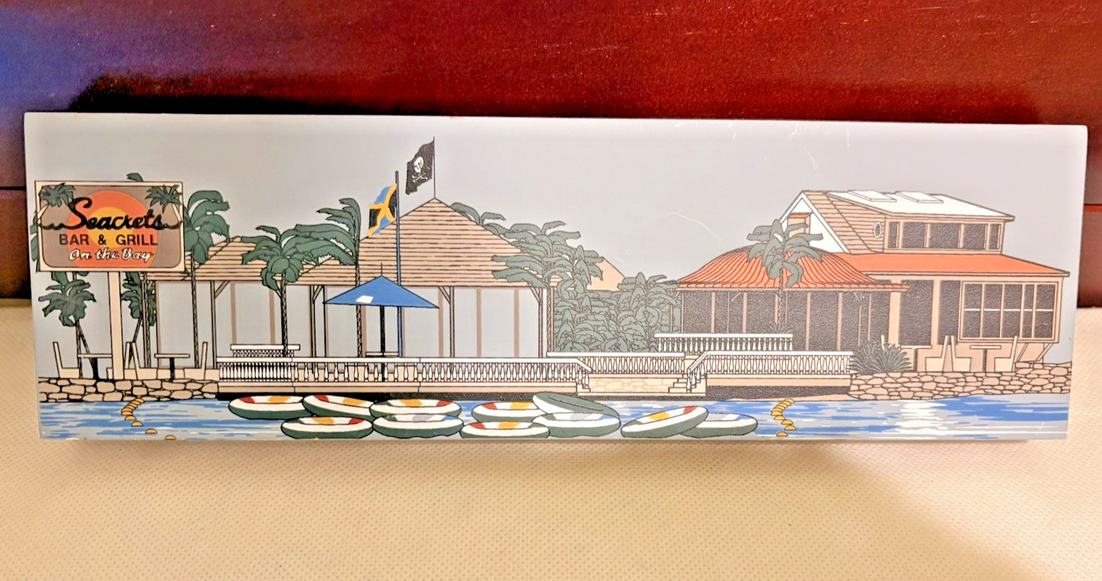Seacrets Bar & Grill Ocean City MD Jamaica Wood Block aka Cats Meow Vintage 1996 Seacrets Bar & Grill Ocean City MD Jamaica Wood Block aka Cats Meow Vintage 1996