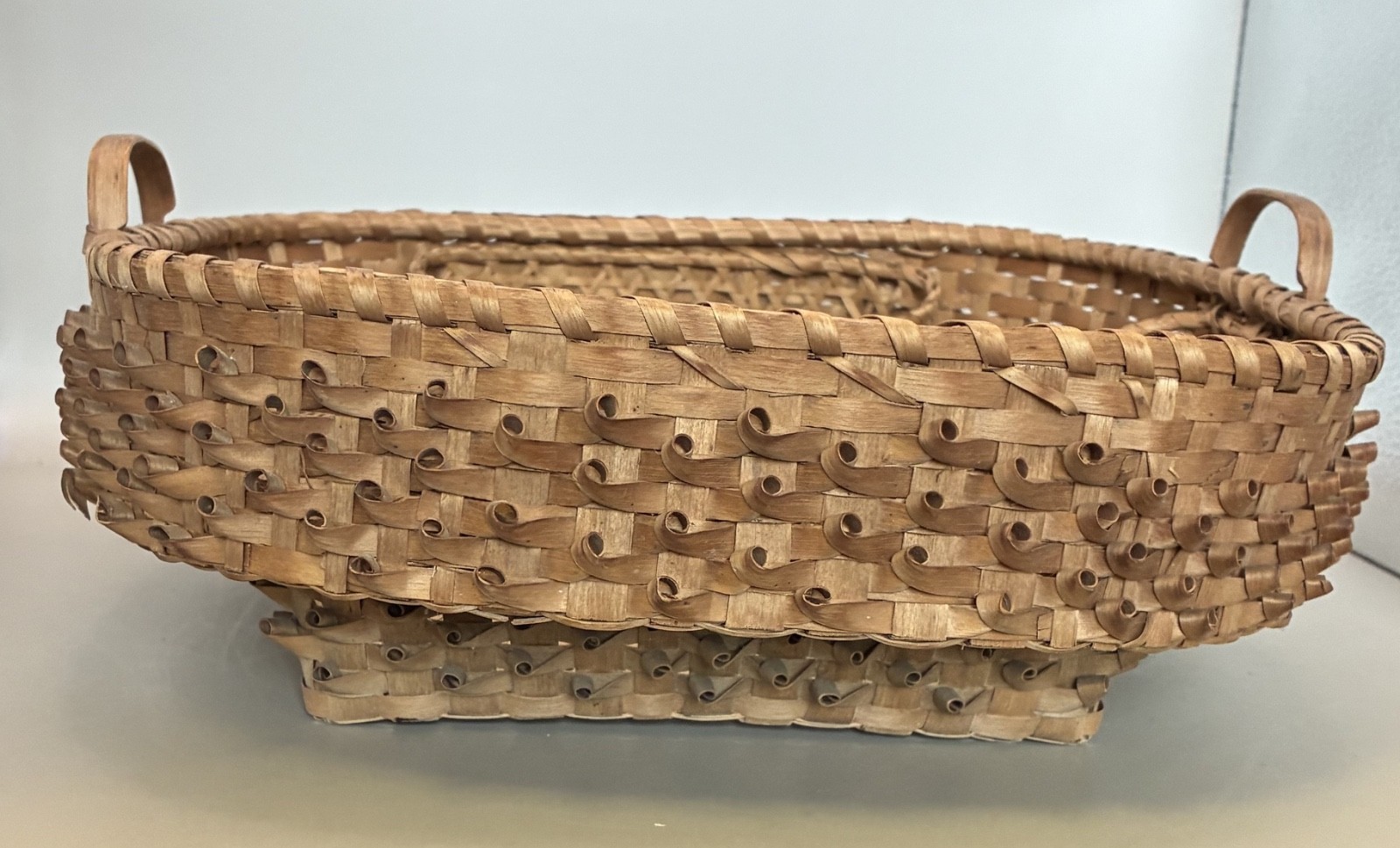 Rare Penobscot Indian Porcupine Open Sewing Basket Rare Penobscot Indian Porcupine Open Sewing Basket