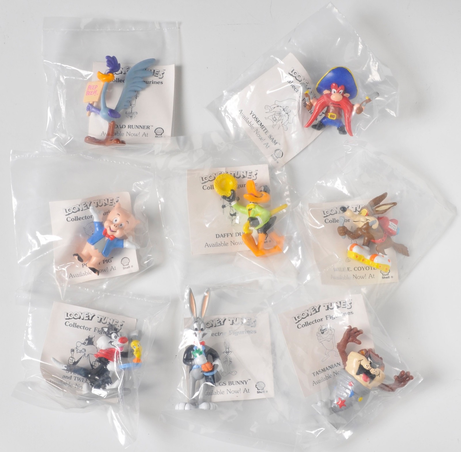 1990 Shell Gas Oil Looney Tunes Collector Figurines Complete Set of 8 NEW Bugs