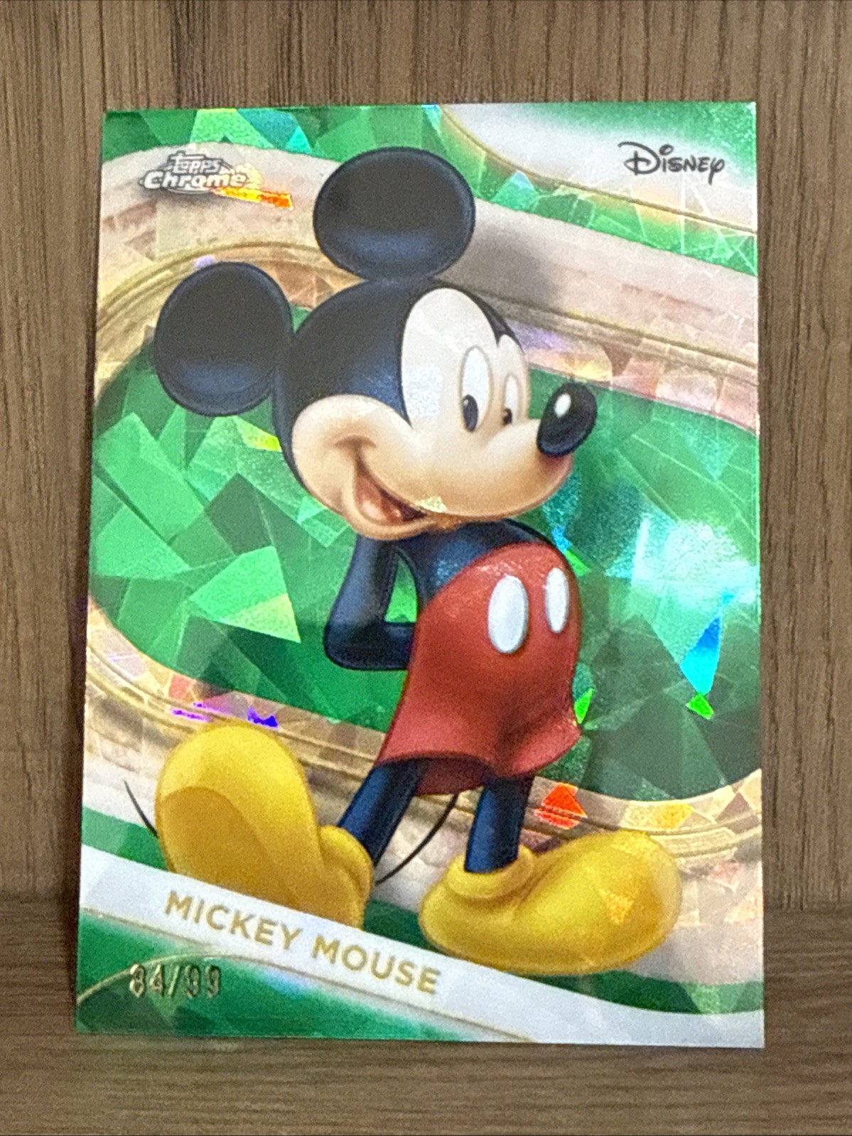 MICKEY MOUSE 2025 TOPPS CHROME SAPPHIRE DISNEY GREEN REFRACTOR SP 84/99 MICKEY MOUSE 2025 TOPPS CHROME SAPPHIRE DISNEY GREEN REFRACTOR SP 84/99