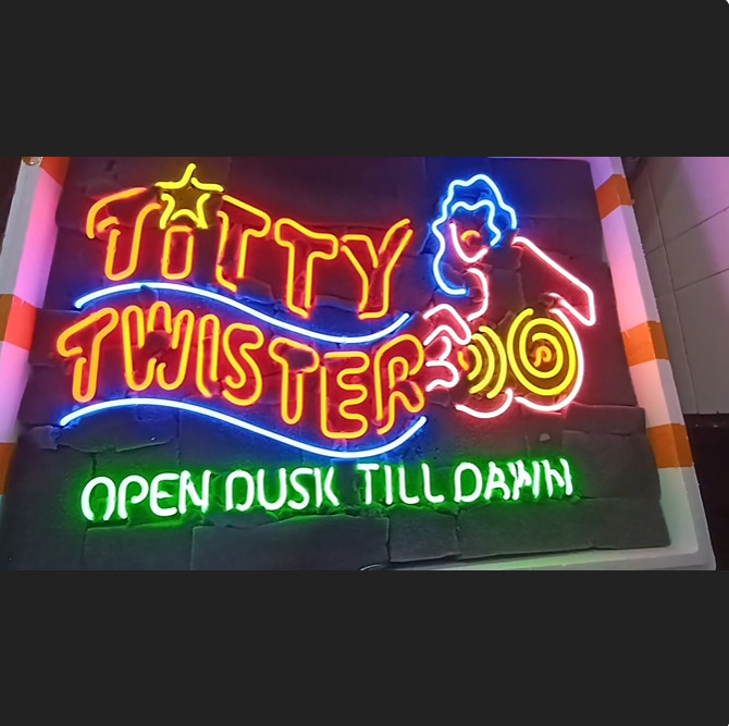 US Stock Titty Twister Open Dusk Till Dawn Neon Light Sign Night Display 24\