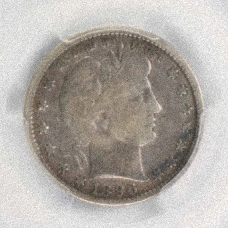 1896-S Barber Quarter As shown in the figure, San Francisco, Nice Key Date