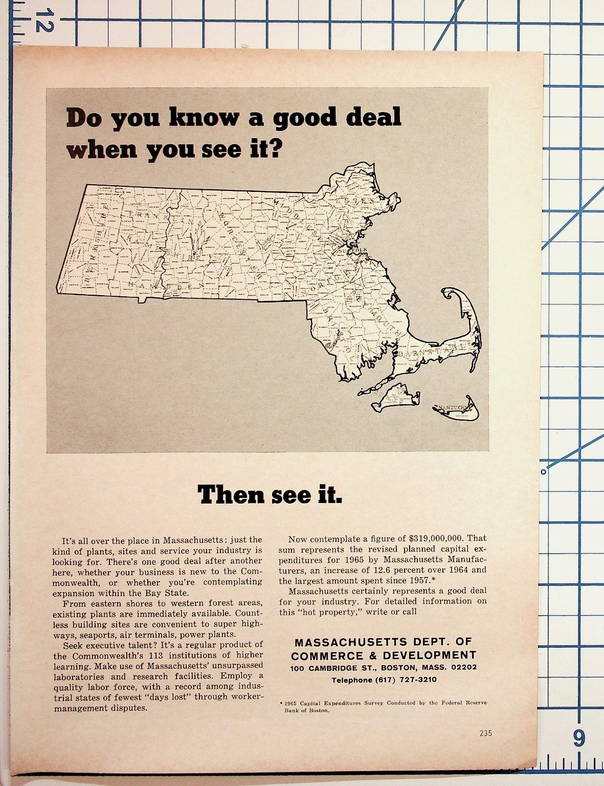 Vintage Massachusetts Economic Development Business Map Ad 1960s Ephemera Vintage Massachusetts Economic Development Business Map Ad 1960s Ephemera