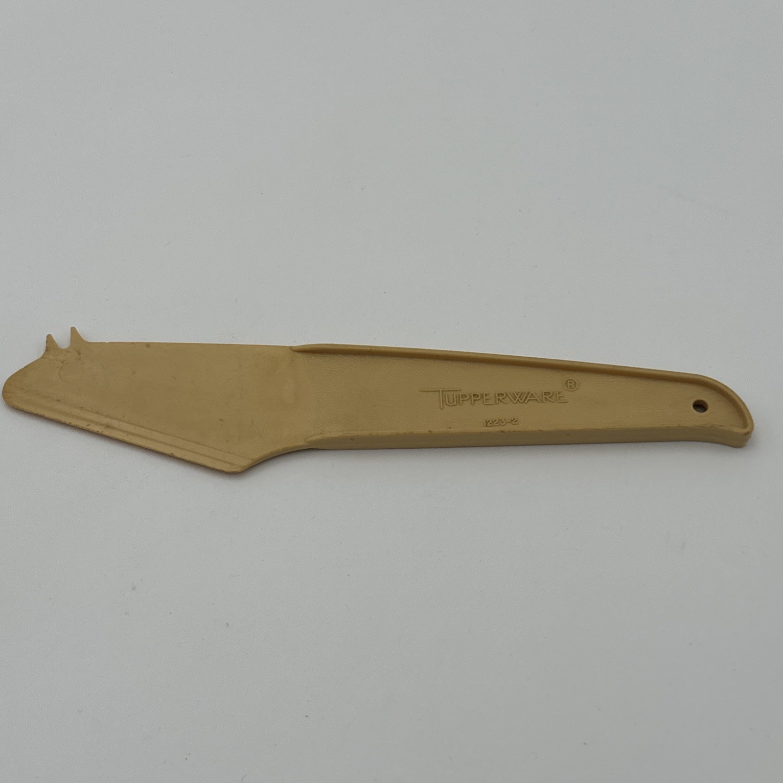 Vintage Tupperware Cheese Knife Slicer Spreader Harvest Gold #1223