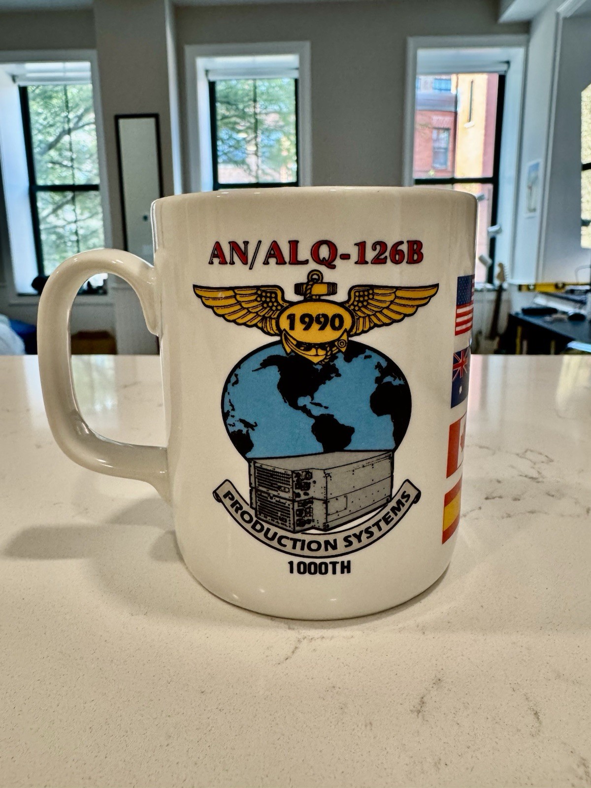 Vintage 1990 Lockheed Sanders AN/ALQ-126B Jammer Mug - 1000th Production Vintage 1990 Lockheed Sanders AN/ALQ-126B Jammer Mug - 1000th Production