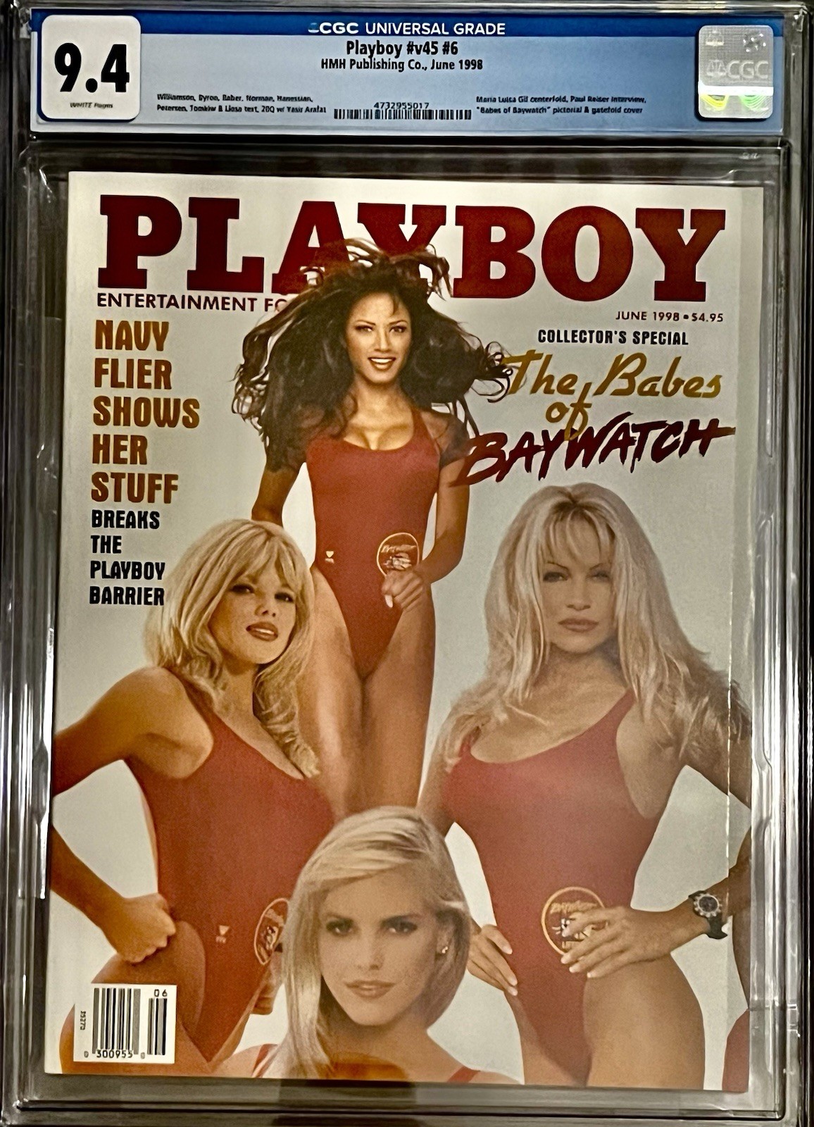 Playboy Baywatch June 1998 Pamela Anderson #v45 #6 CGC 9.4 New Graded LOW Pop Playboy Baywatch June 1998 Pamela Anderson #v45 #6 CGC 9.4 New Graded LOW Pop